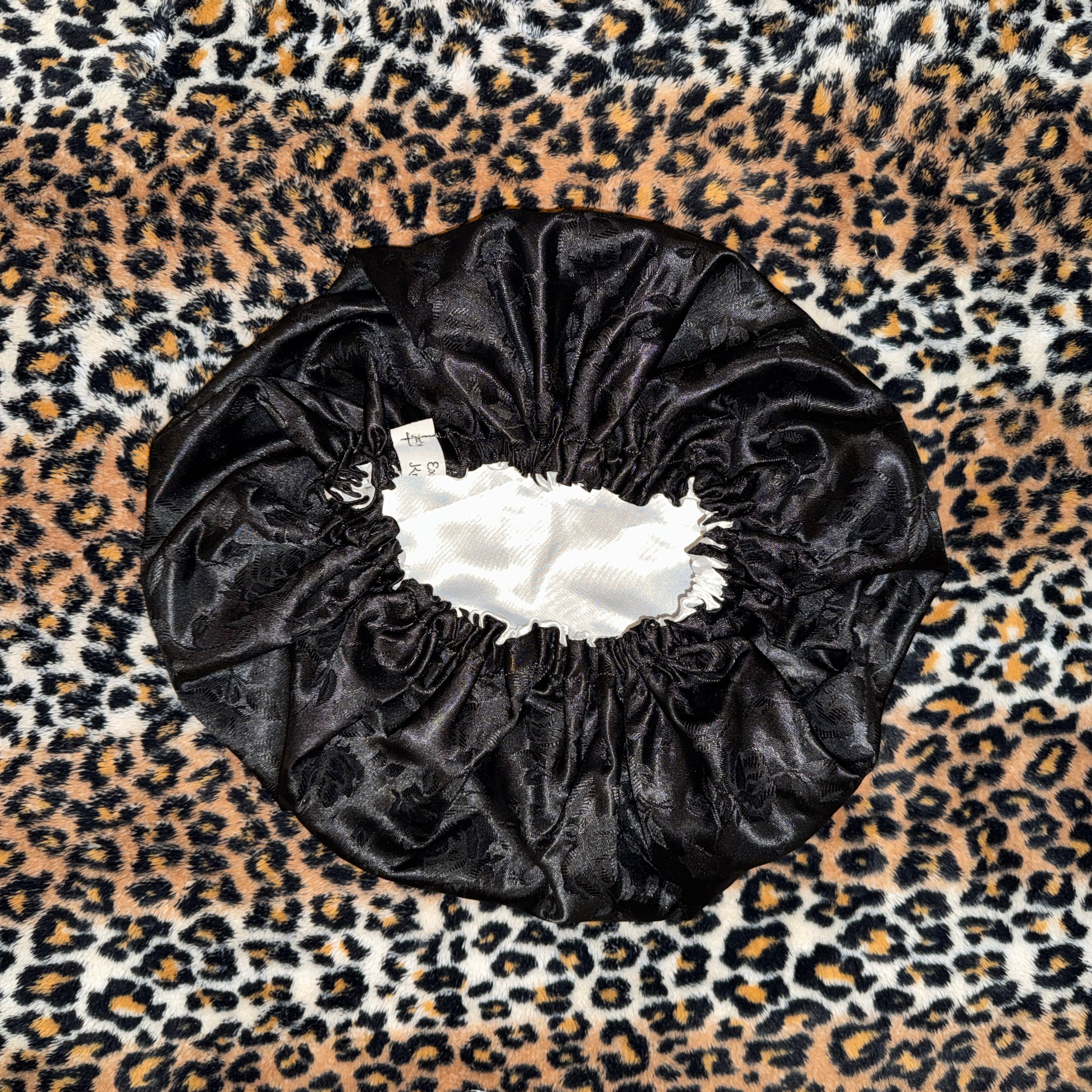 Brocade Bonnet w/ White Satin