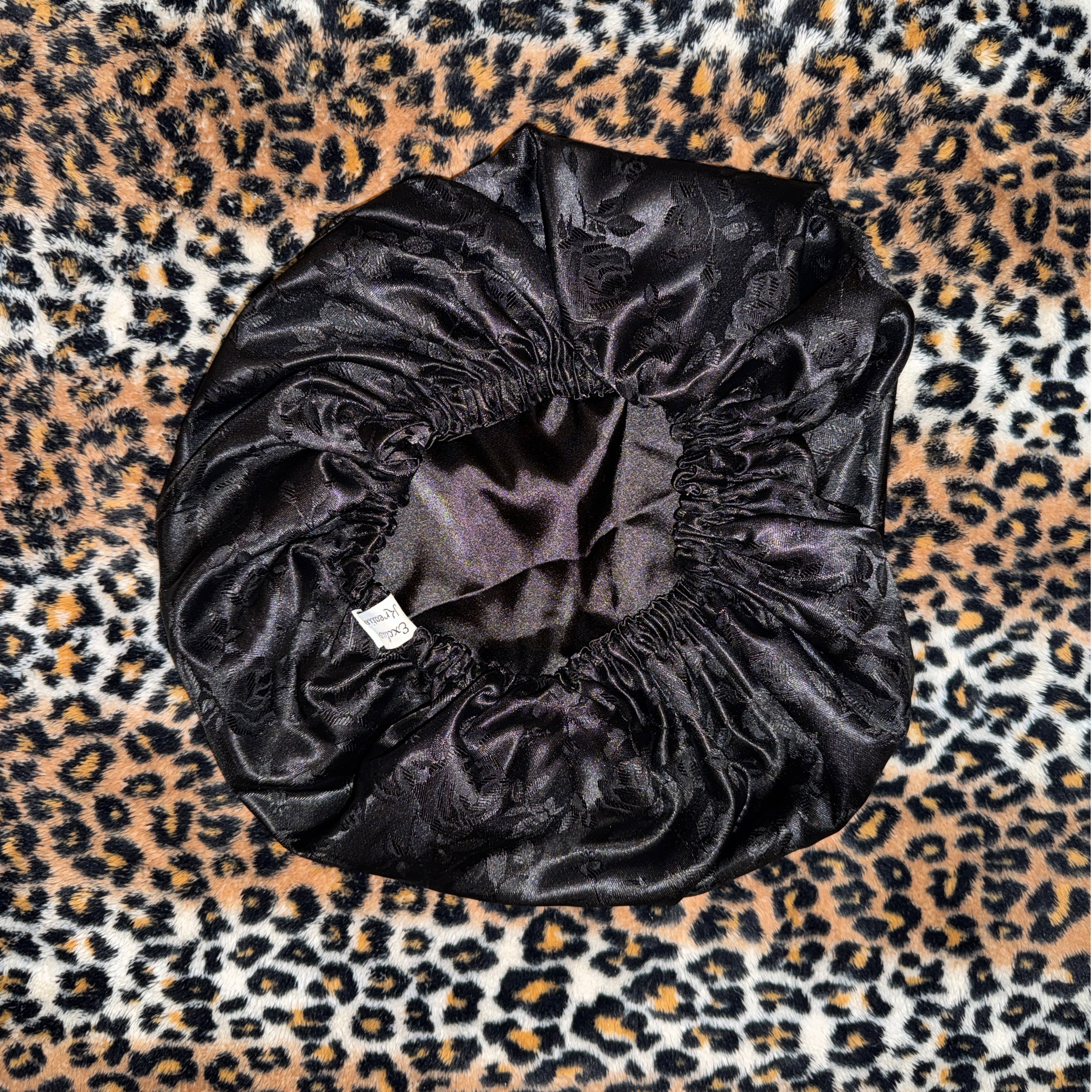 Brocade Bonnet w/ Black Satin