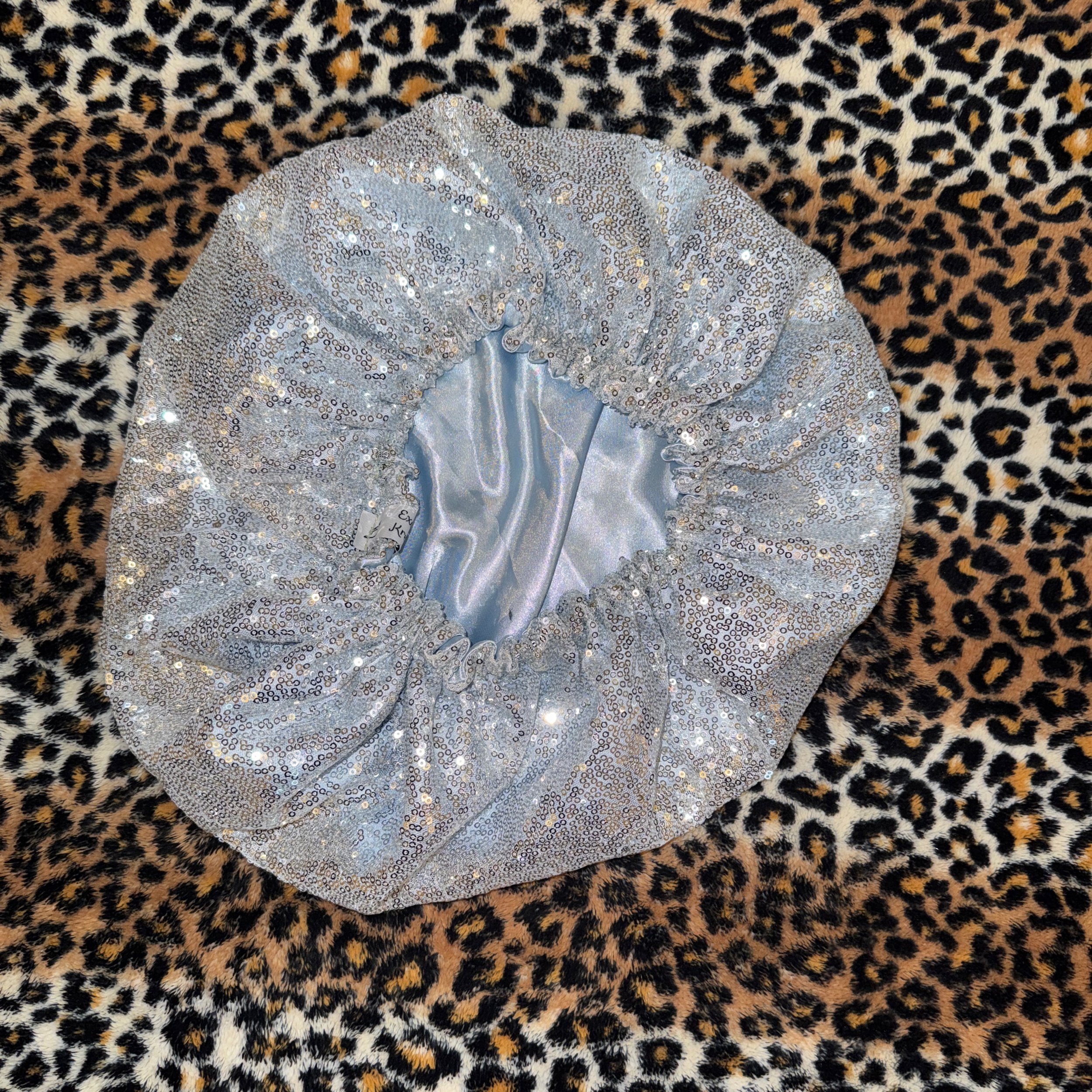 Baby Blue Sequin Bonnet