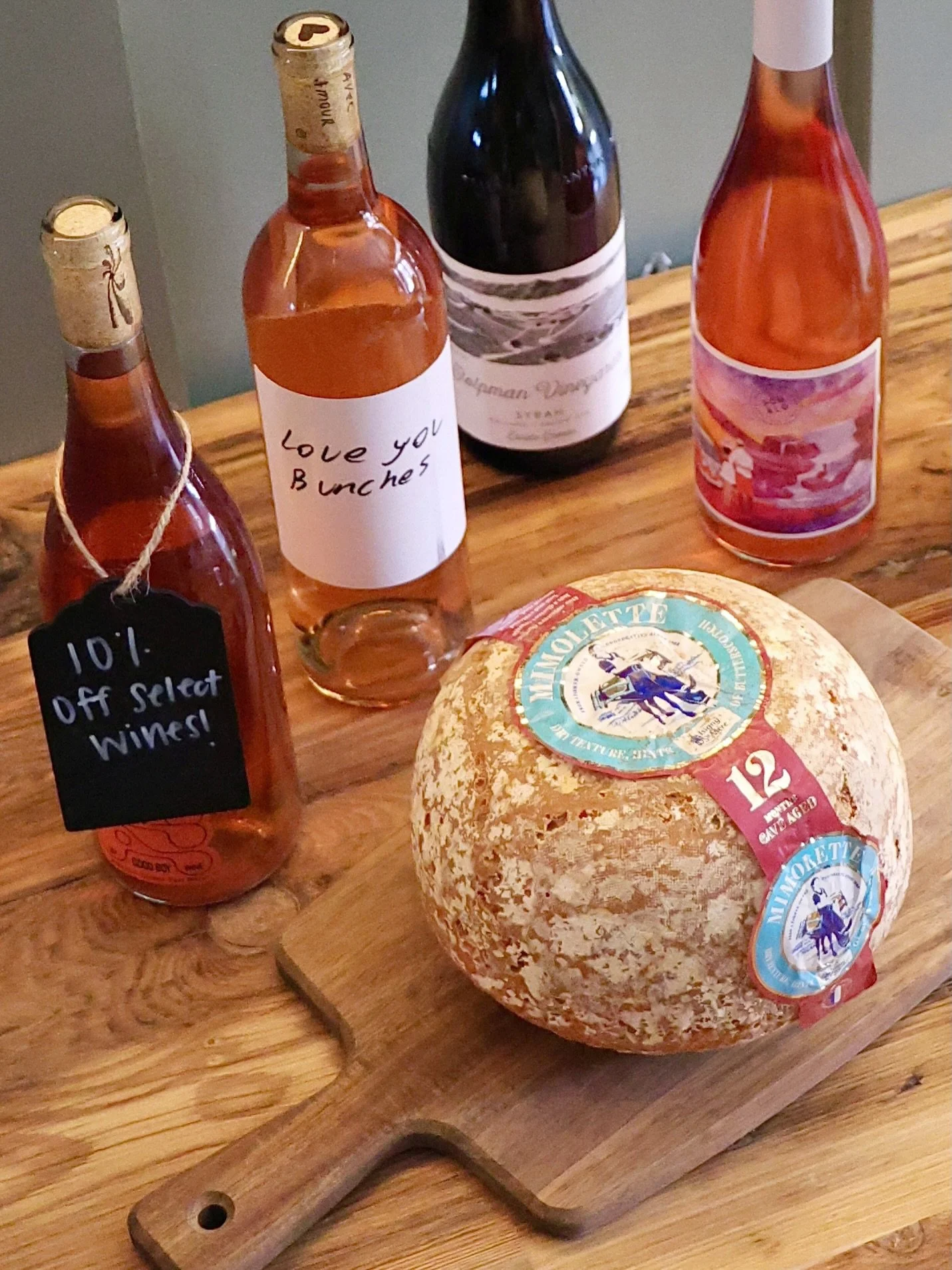 🎉 Happy National Wine &amp; Cheese Day! 

It&rsquo;s a day to celebrate &amp; enjoy the pairings of rich cheeses and fine wines&mdash; though around here, we do that everyday!

🍷 Enjoy 10% off select wine bottles from our Marketplace for the rest o