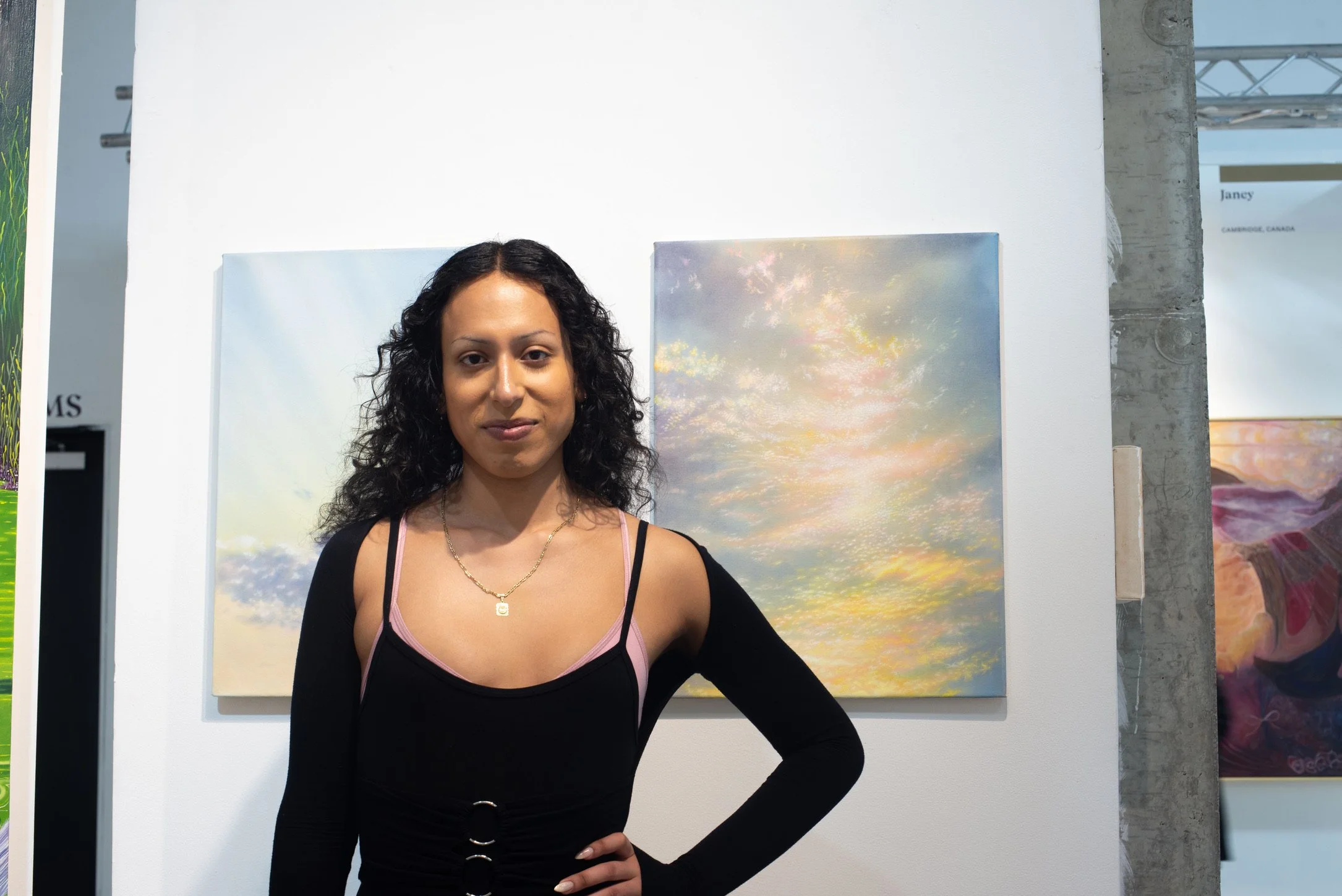 Chris Cortez and her sky painting series 