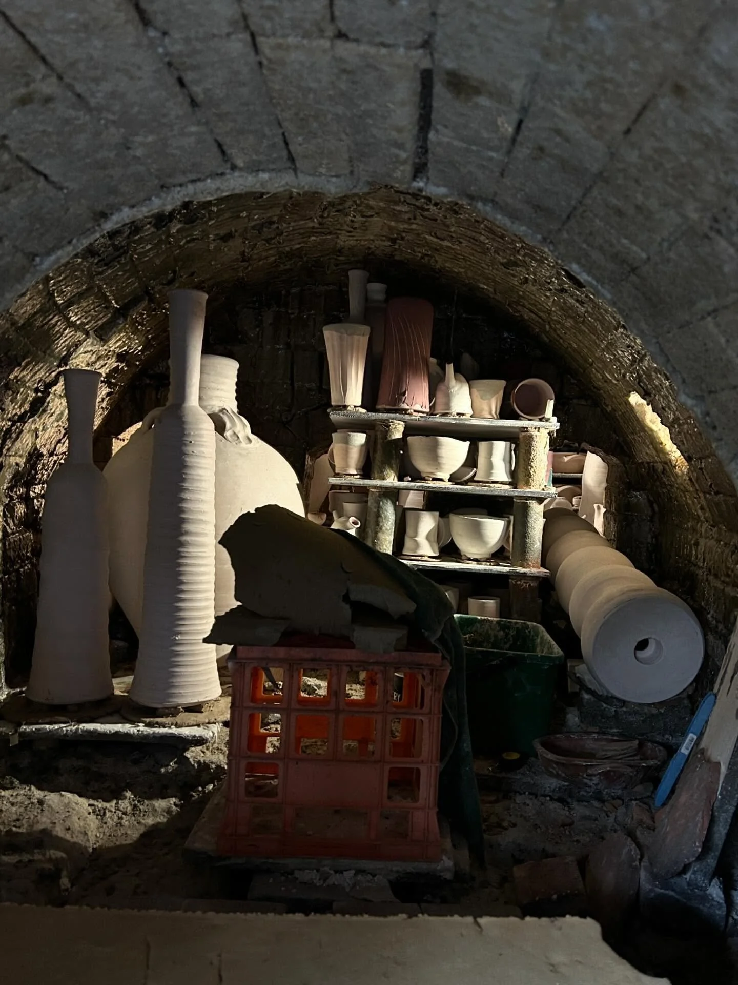 Kiln packing at the Goose! #woodfiredpottery