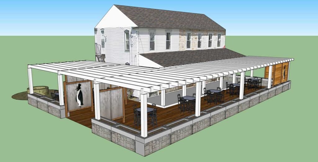 Commercial Outdoor Restaurant Rendering