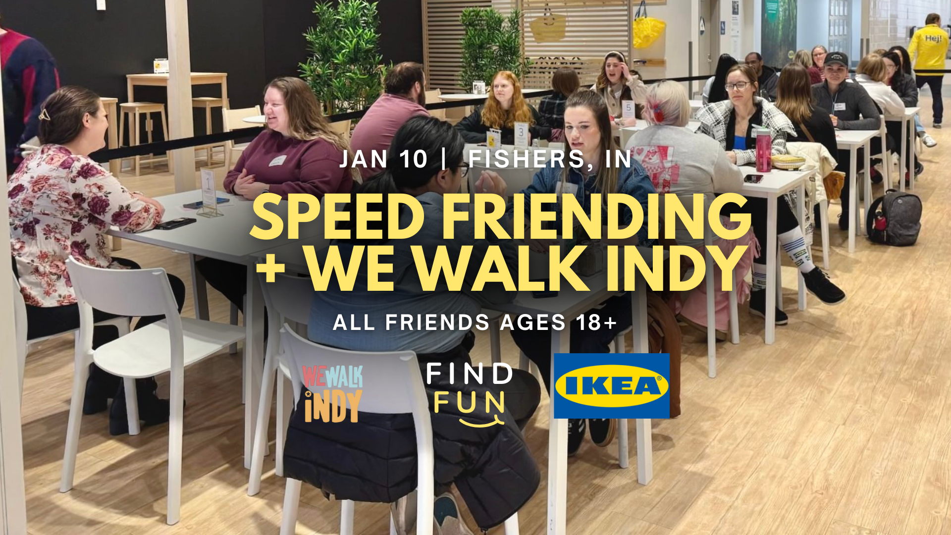 Speed Friending + WeWalk Indy (Speed dating for friends)| Fishers, IN