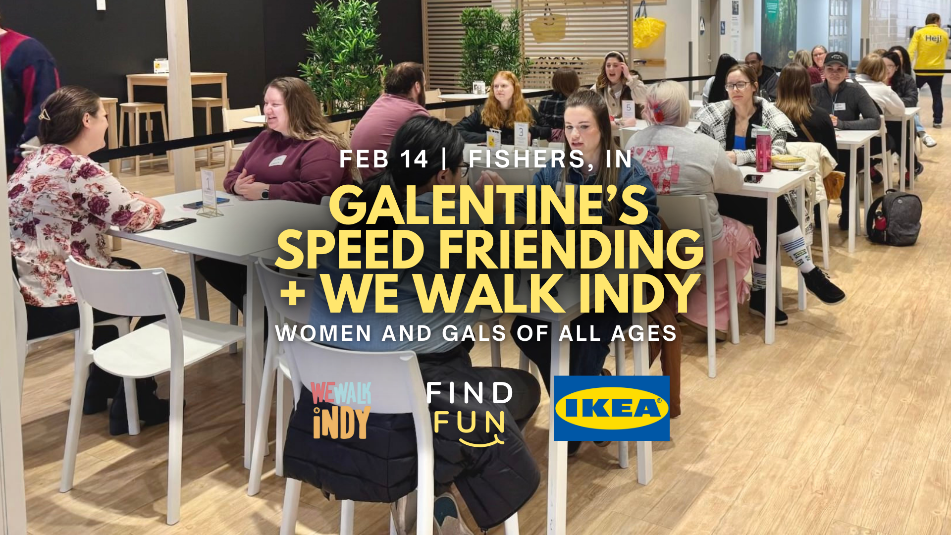 Galentine's Speed Friending + WeWalk Indy | Fishers