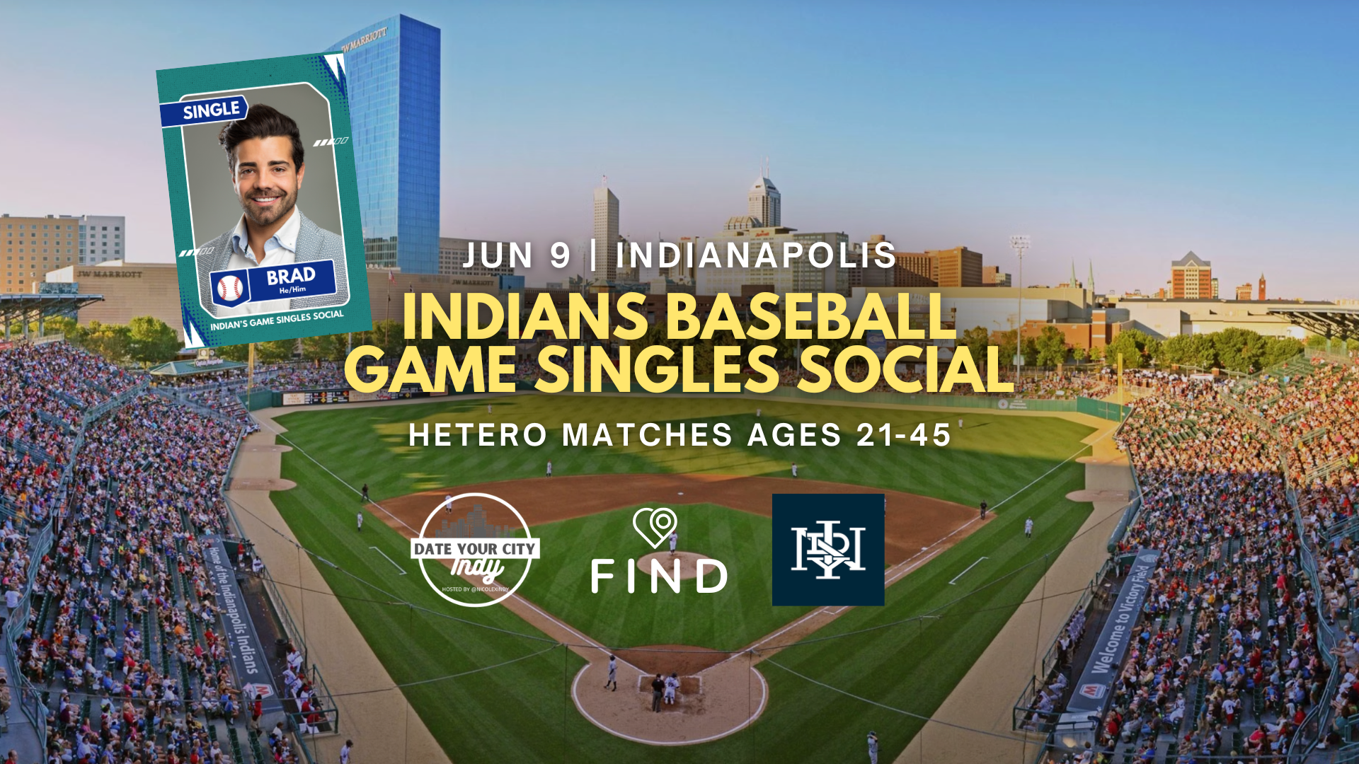 Indians Baseball Singles Social Ages 21-45 | Indianapolis