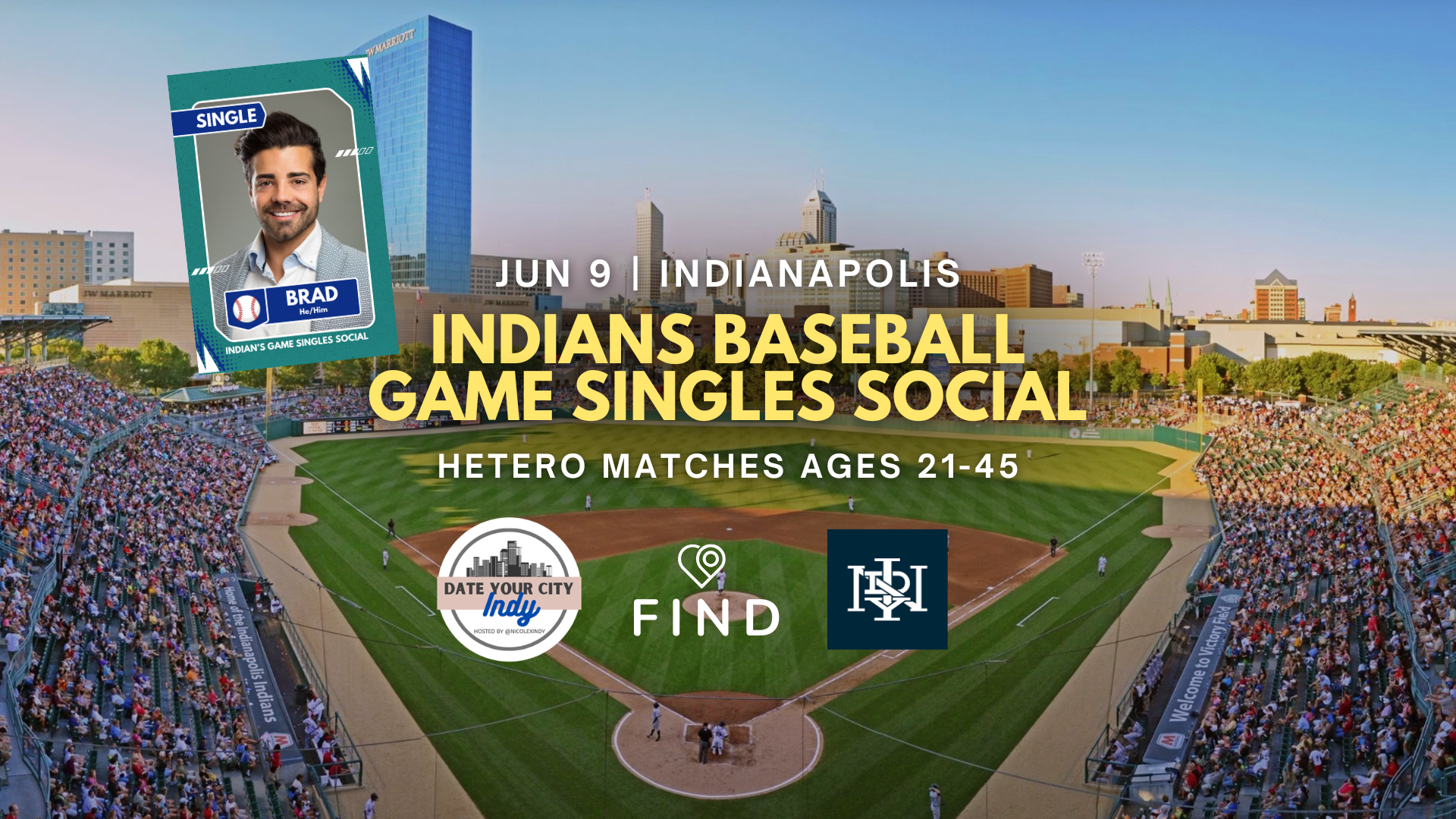 Indians Baseball Singles Social Ages 21-45 | Indianapolis