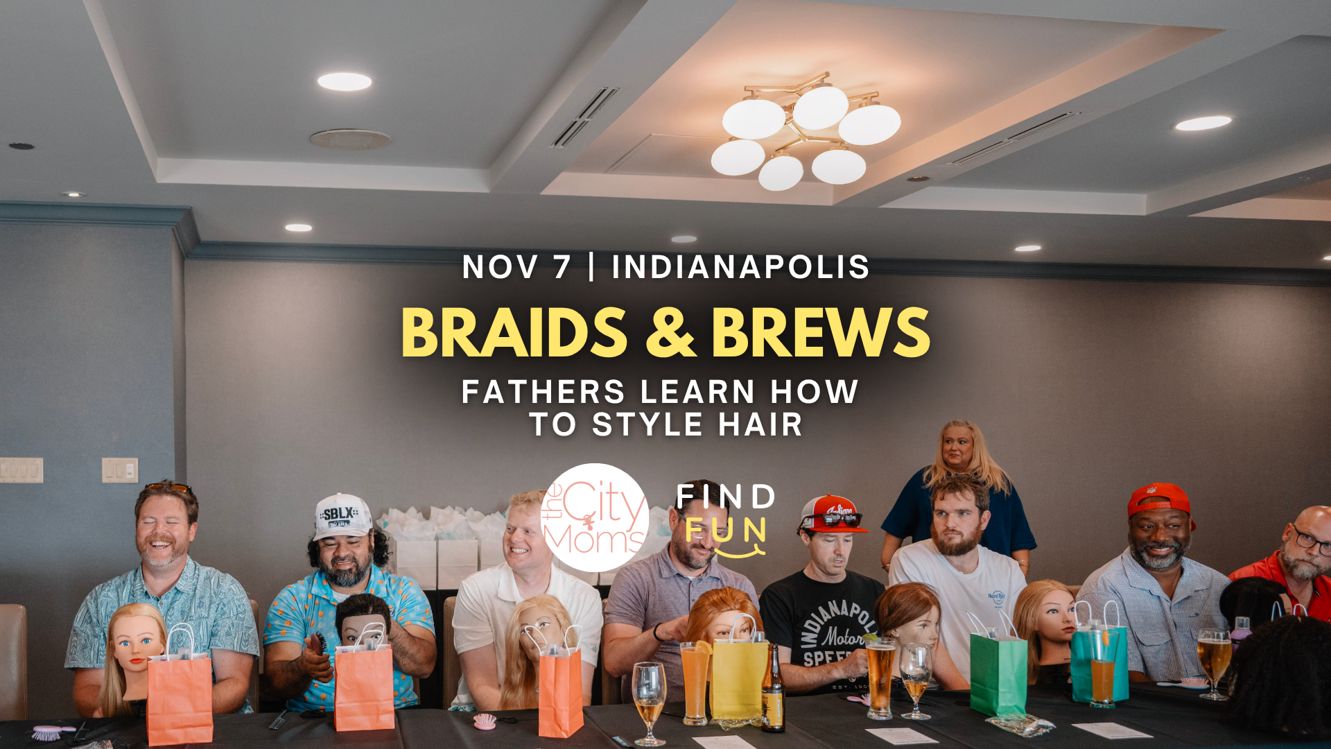 Braids &amp; Brews | Fathers learn how to style hair