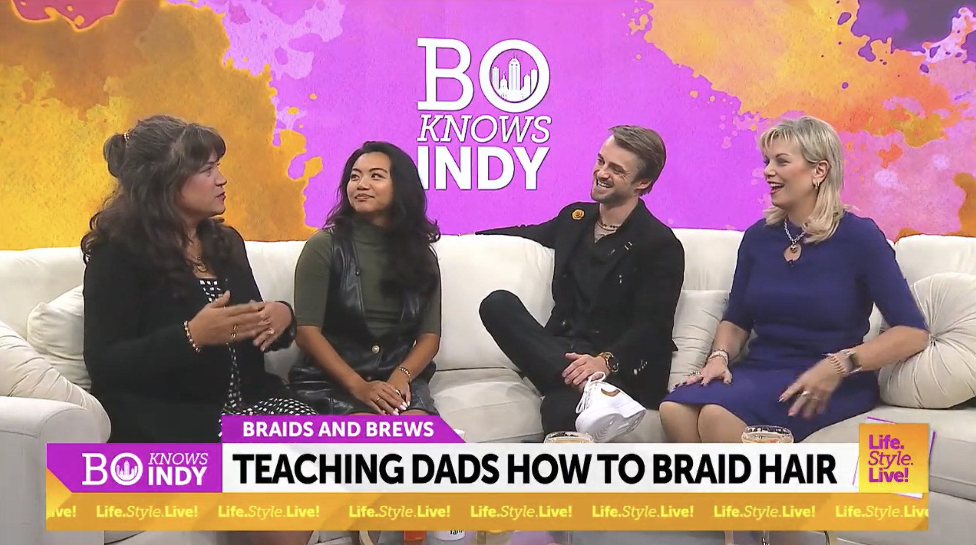 Bo Knows Indy: Indianapolis dads master ponytails and braids at Braids and Brews workshop