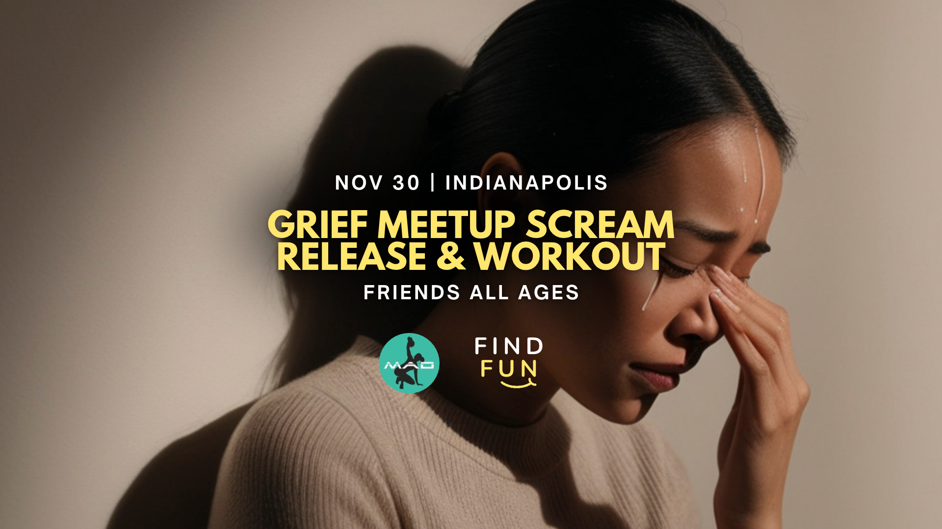 Grief Meetup with Scream Release and Workout | Indianapolis