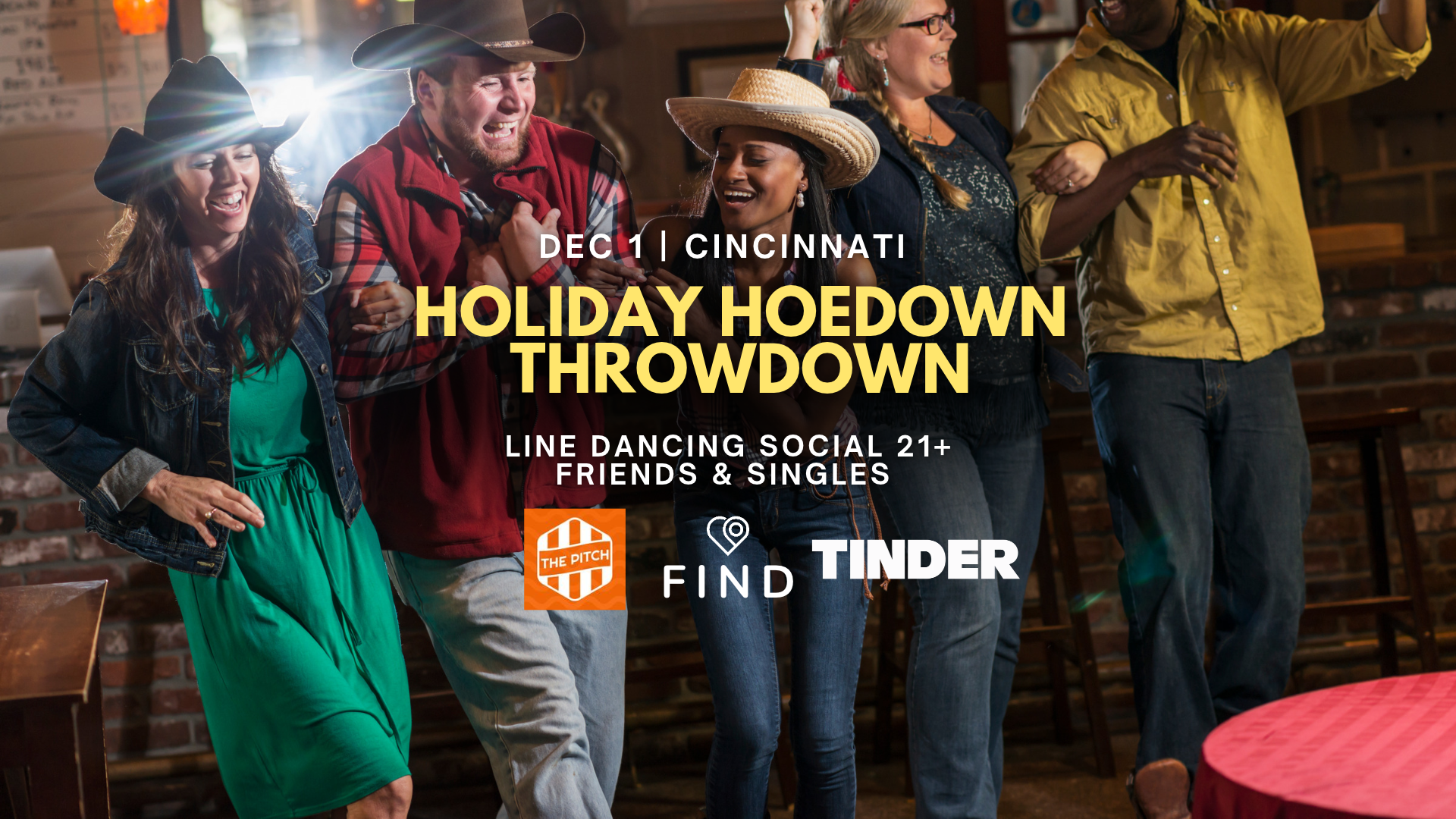 Holiday Hoedown Throwdown Line Dancing Friend &amp; Singles Social | Cincinnati
