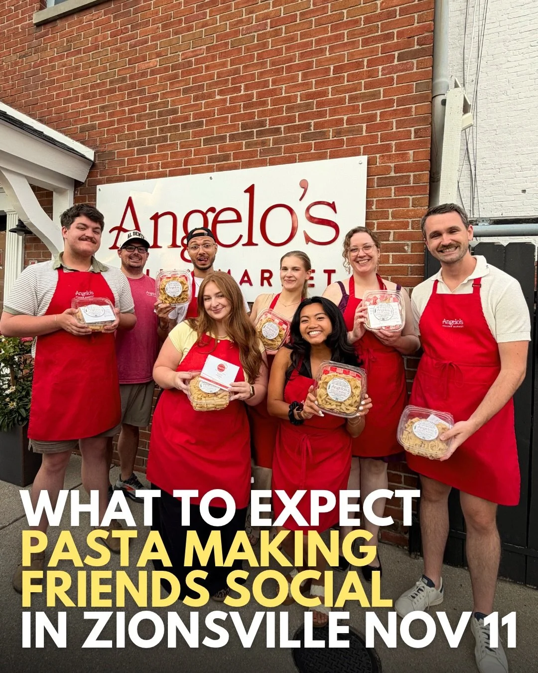 Making new friends just got a whole lot tastier! 🍝

Join us for our Pasta Making Friends Social at Angelo&rsquo;s, where you&rsquo;ll learn to make fresh pasta from scratch while meeting new people along the way!

From mixing and kneading your own n