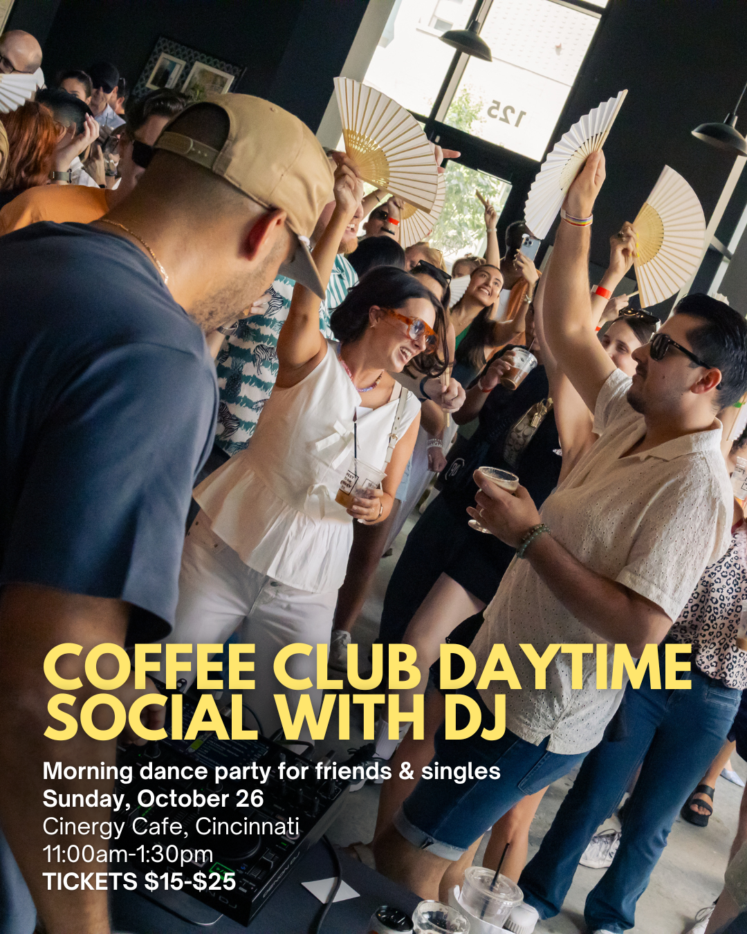 Coffee Shop Rave Daytime Social with DJ | Cincinnati, OH — FIND Friend ...