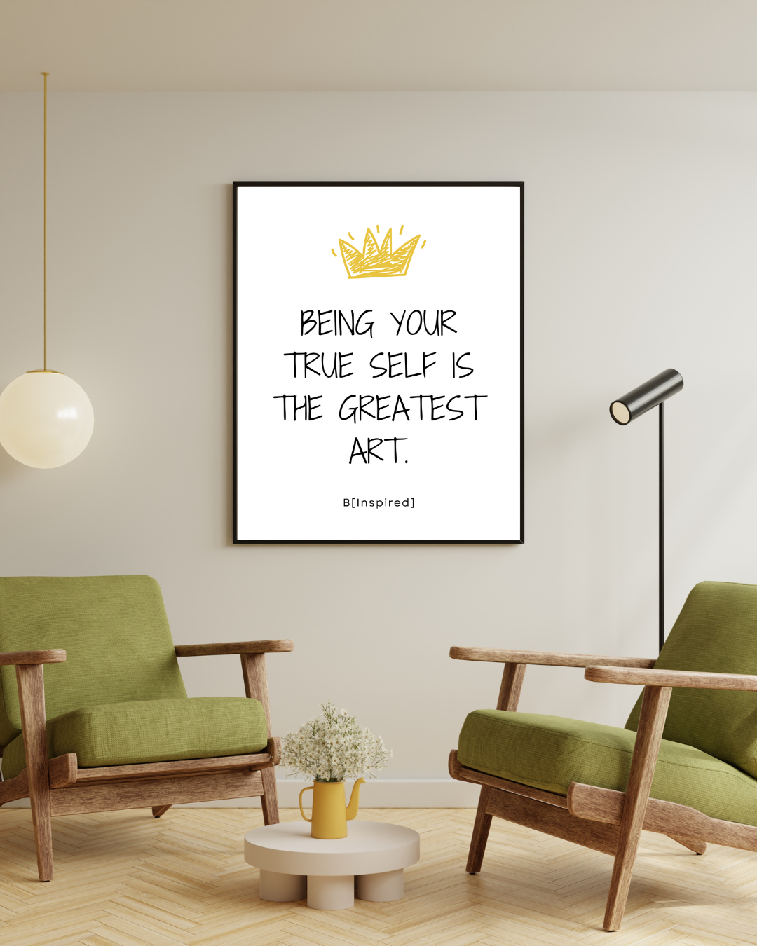 “Being Your True Self Is the Greatest Art” - Canvas Text
