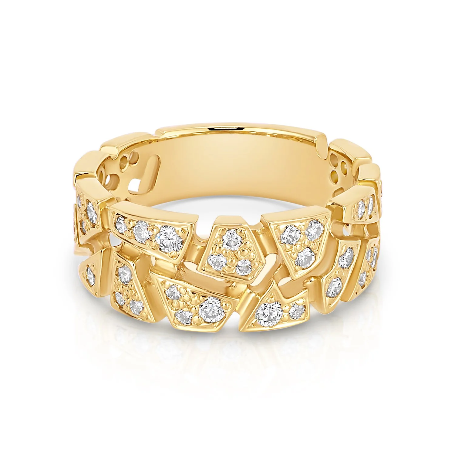 Dress Ring | Block Ring | TDW 0.90ct Round Brilliant Diamonds