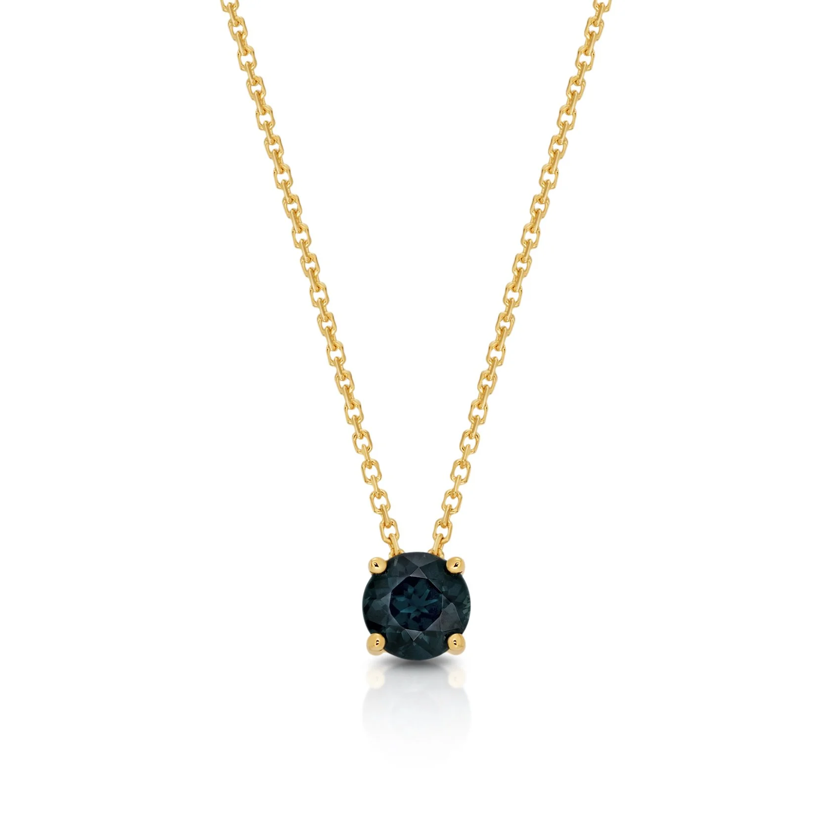 Pendant & Chain | Blue Sapphire | Yellow Gold