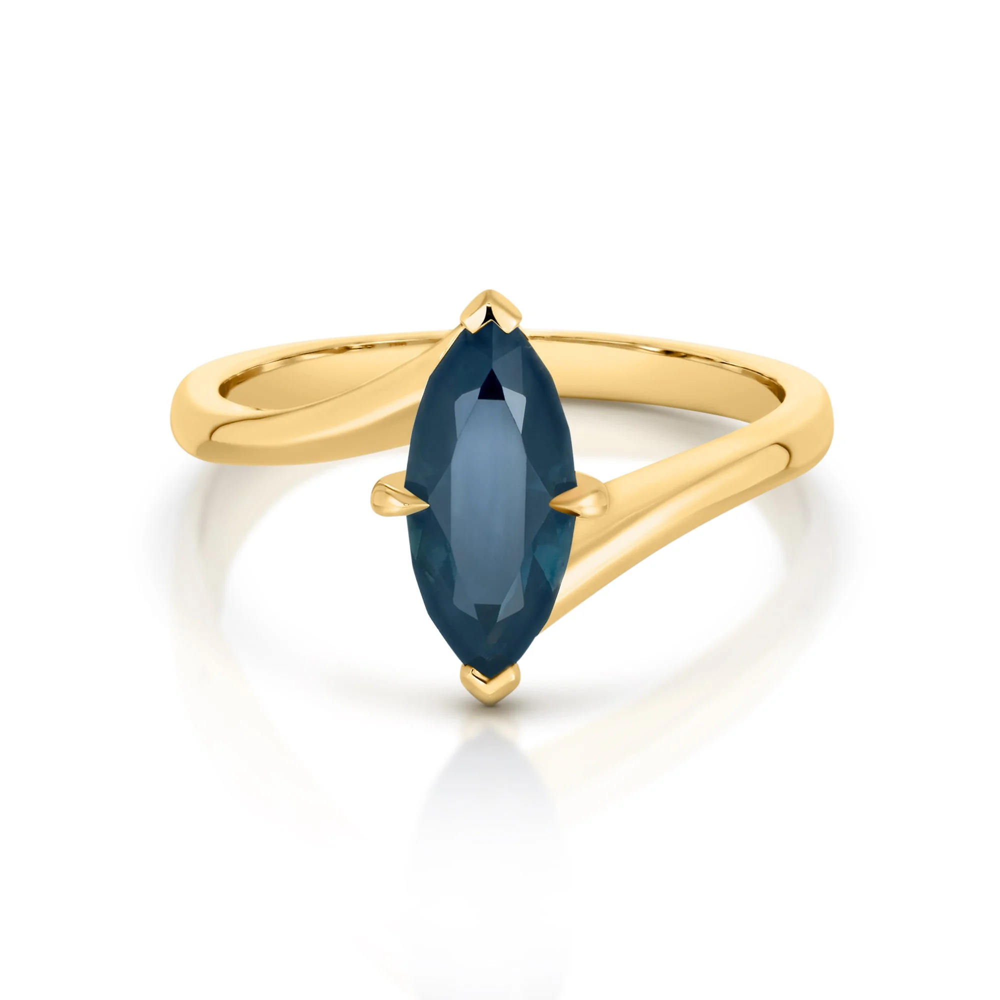 18ct YG 1.57ct Blue Marquise Sapphire Dress Ring.jpg