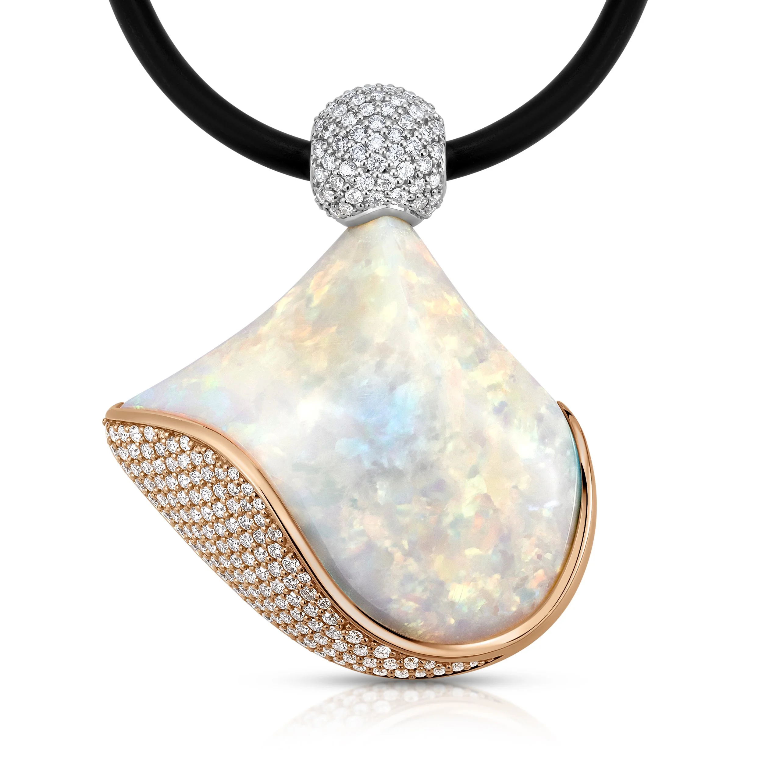 Pendant | Cinderella - 'The Glass Slipper' | 56.44ct White Opal