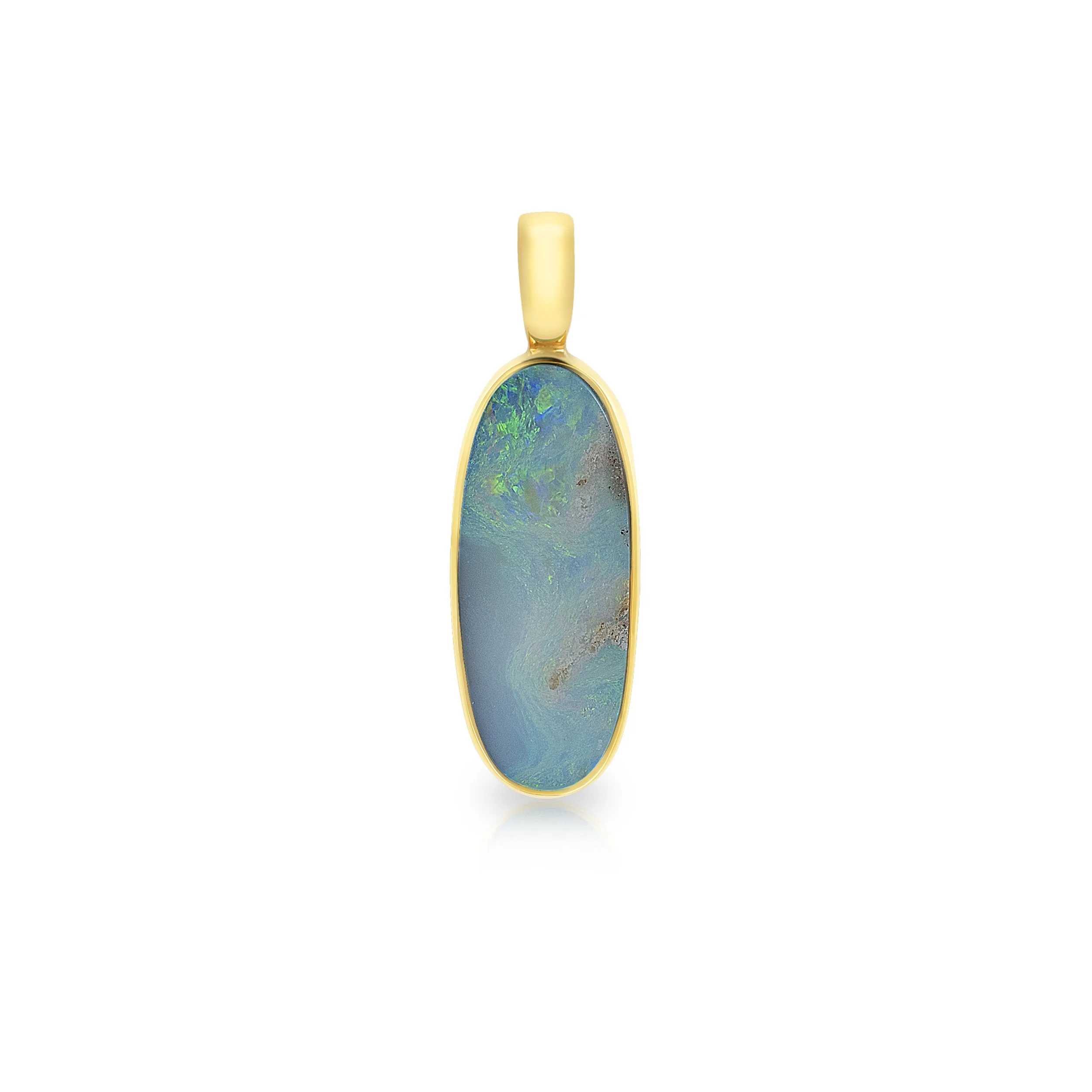 Pendant | 5.12ct Australian Light Opal | Yellow Gold