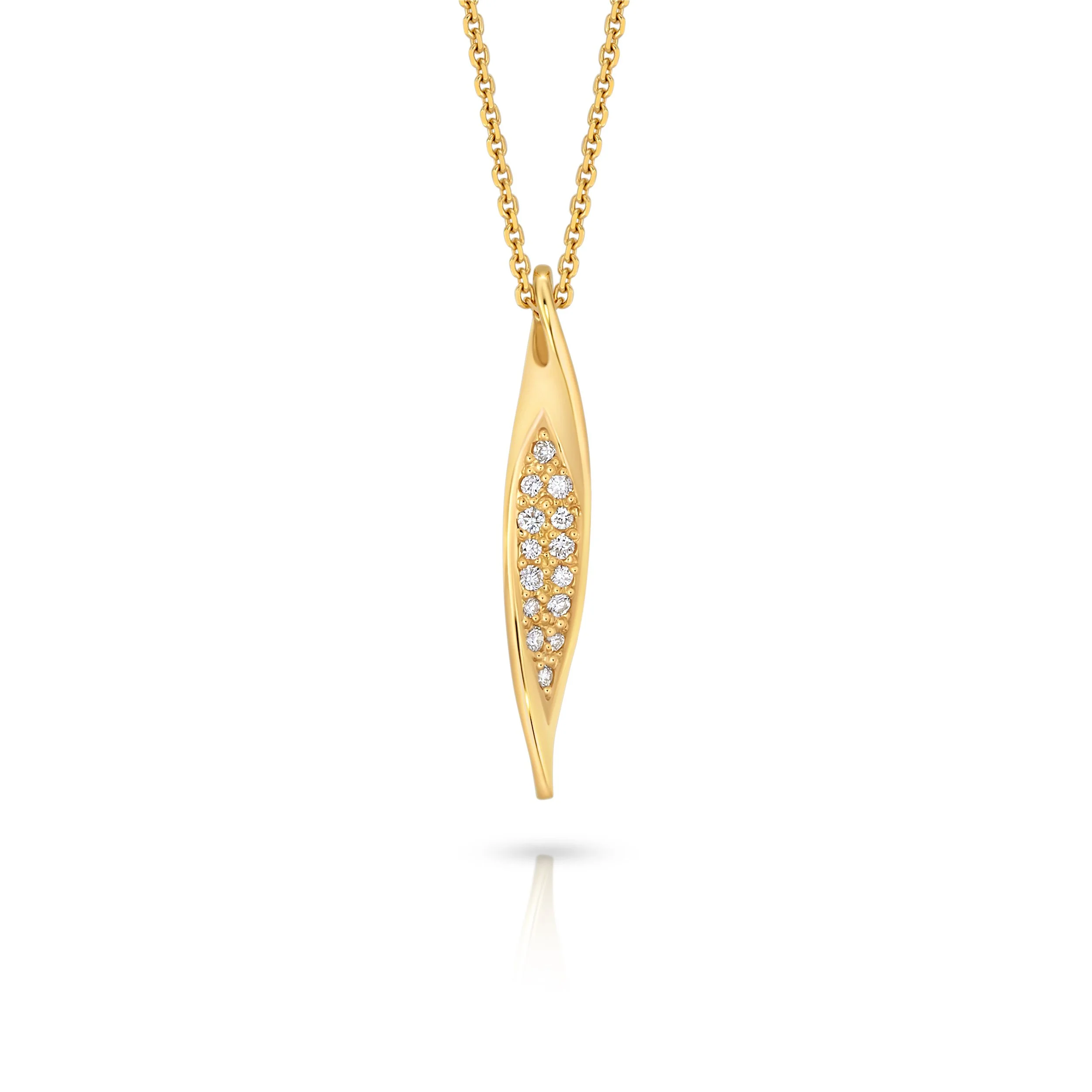 Pendant & Chain | Diamond Twist | Yellow Gold