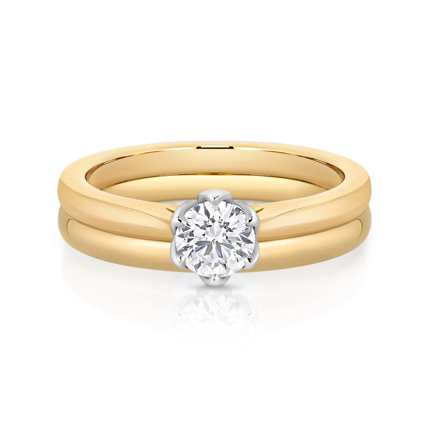 YG 0.50ct RG Plain Tulip Engagement w:Plain Band.jpg