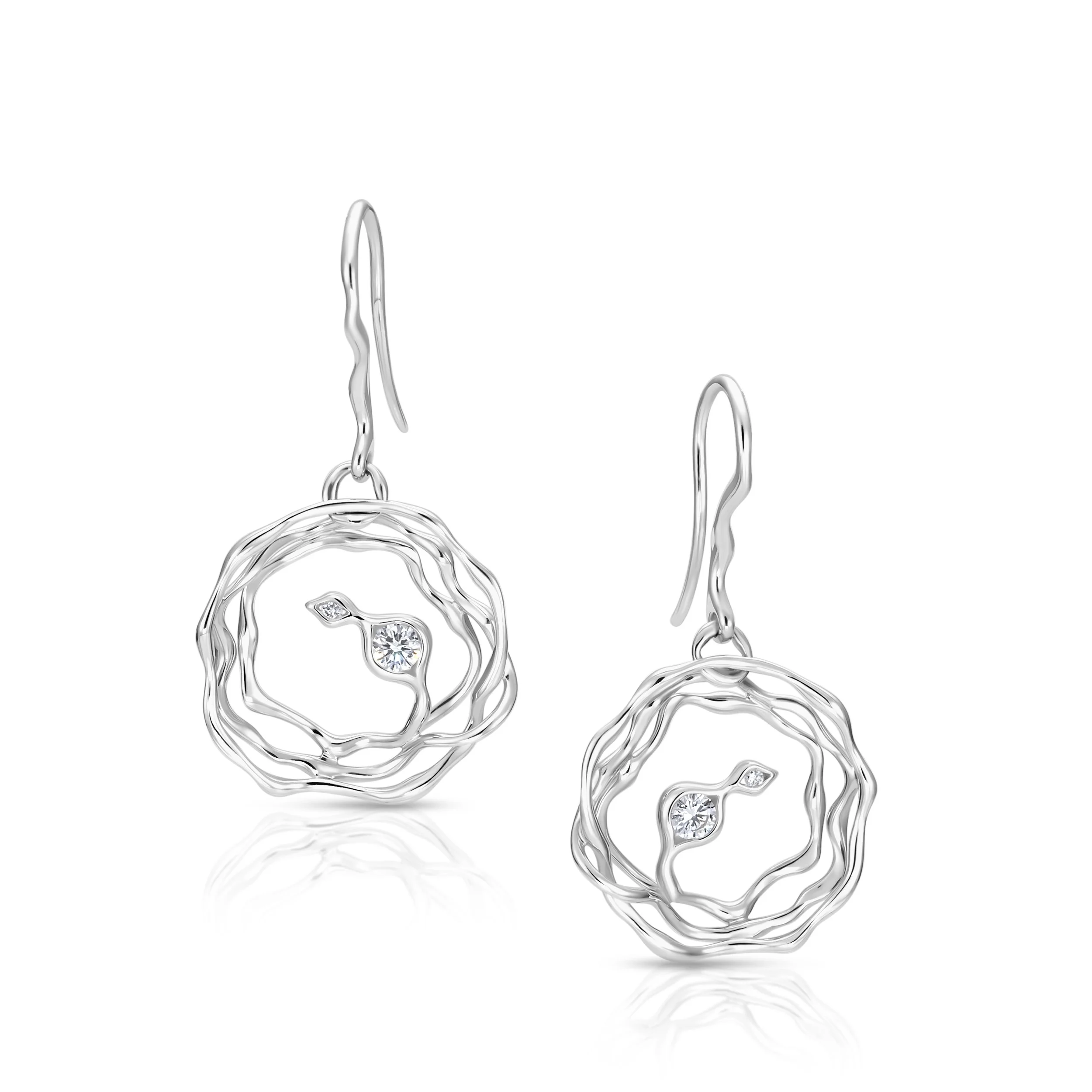 Earrings | Hooks | TDW 0.20ct Round Brilliant Cut Diamonds