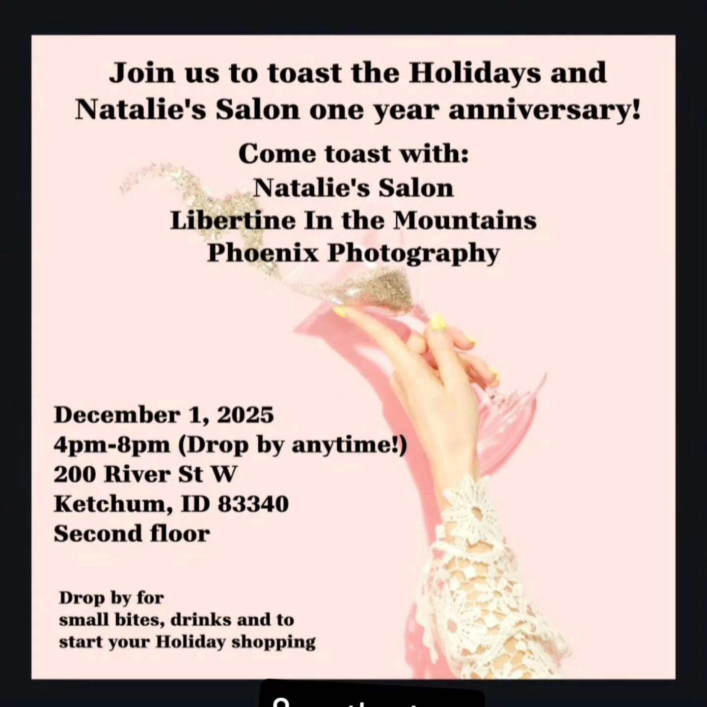 Save the date! We're so excited to celebrate with you. See 12/1😘