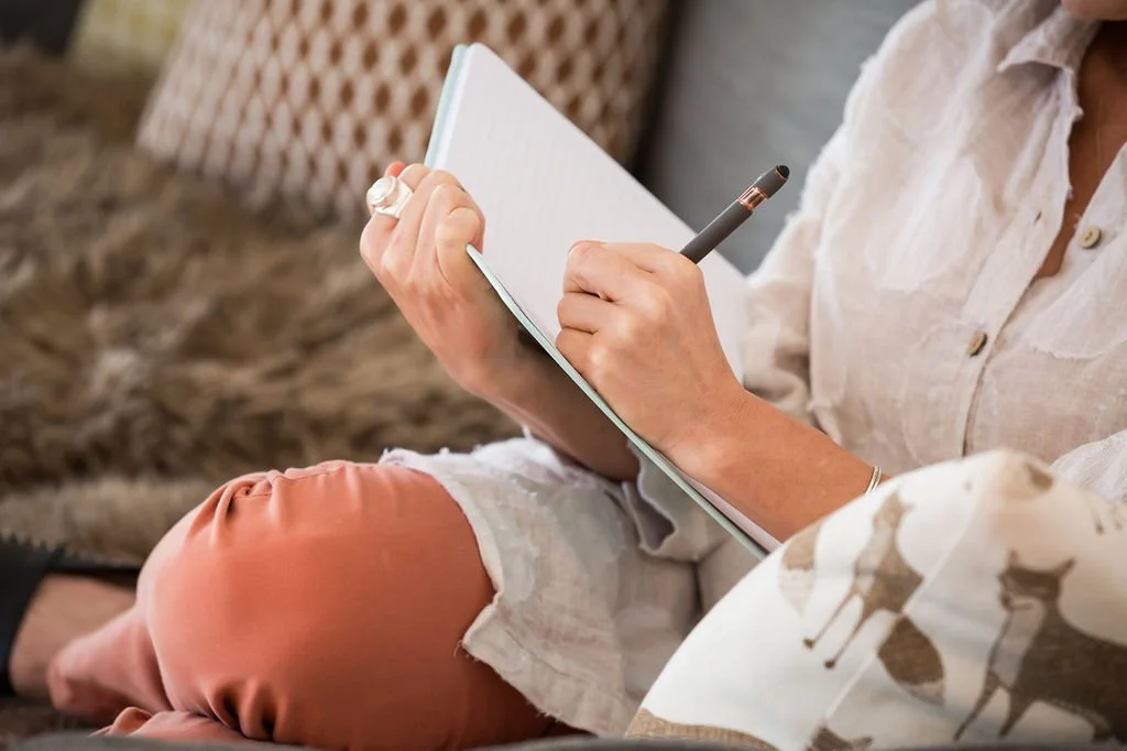 Wedding industry copywriter Letitia Bracken drafting copy for a wedding website