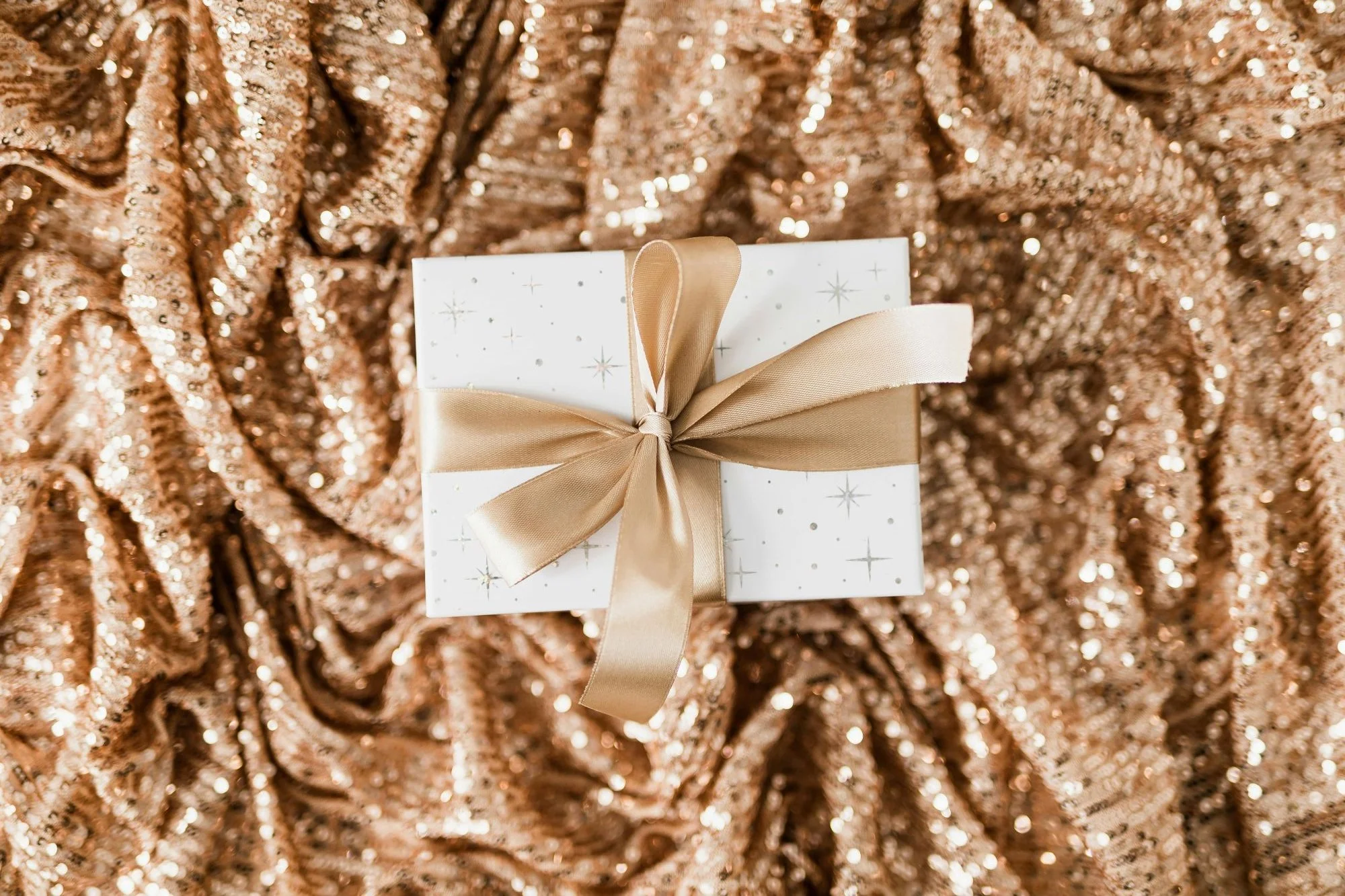 A beautifully wrapped wedding package