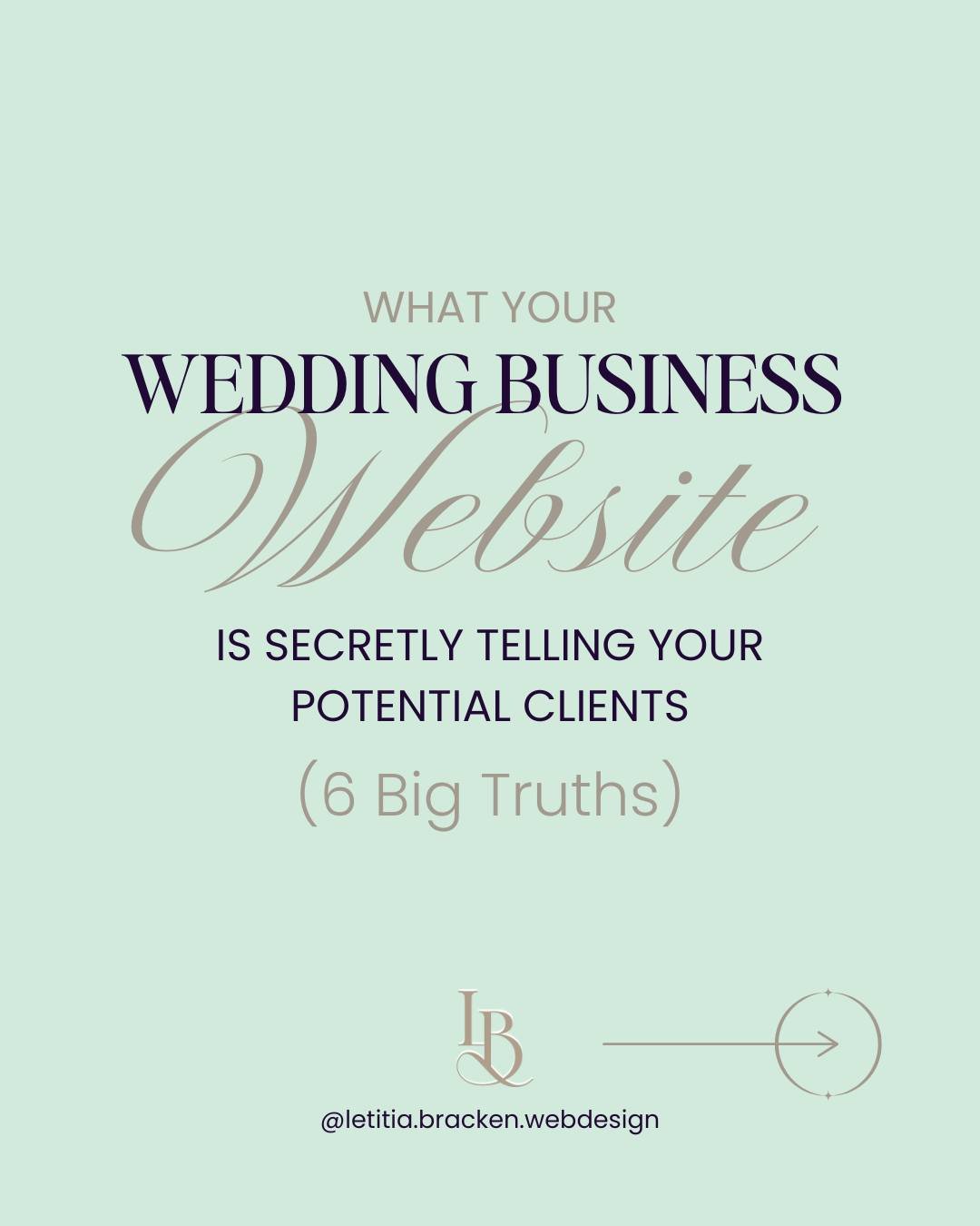 Your website is saying far more than you realise... long before a couple reads a single sentence. 

 In the wedding industry, design isn&rsquo;t decoration...

 🌸 It&rsquo;s communication. 

 🌸 It&rsquo;s psychology. 

 🌸 It&rsquo;s the quiet, pow