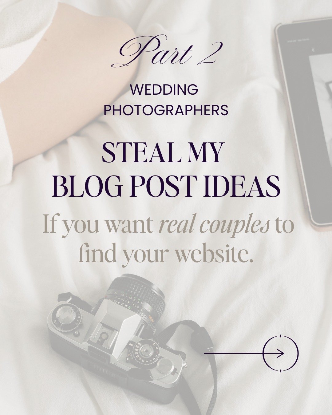 ✨📸 Wedding photographers - if you loved Part 1, get ready, because these next blog ideas go even deeper into what real couples are searching for right now.

Here&rsquo;s the magic of blogging strategically:
When you write content that answers genuin