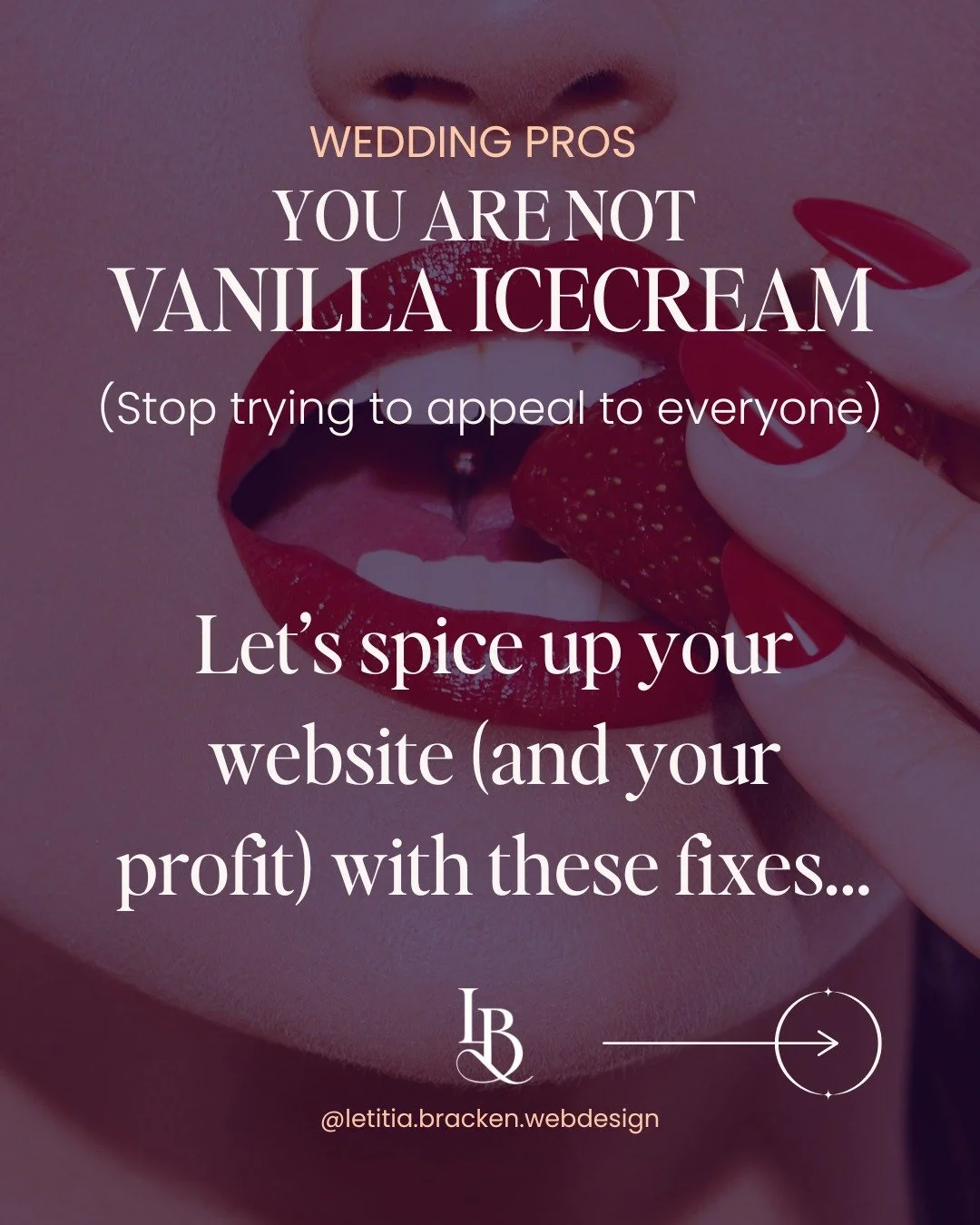 I know narrowing your messaging can be scary, but... 

The wedding vendors who try to appeal to everyone are usually the ones wondering why enquiries feel vague, price-sensitive, or ghosty 👻 

Because when your messaging is broad, you attract browse