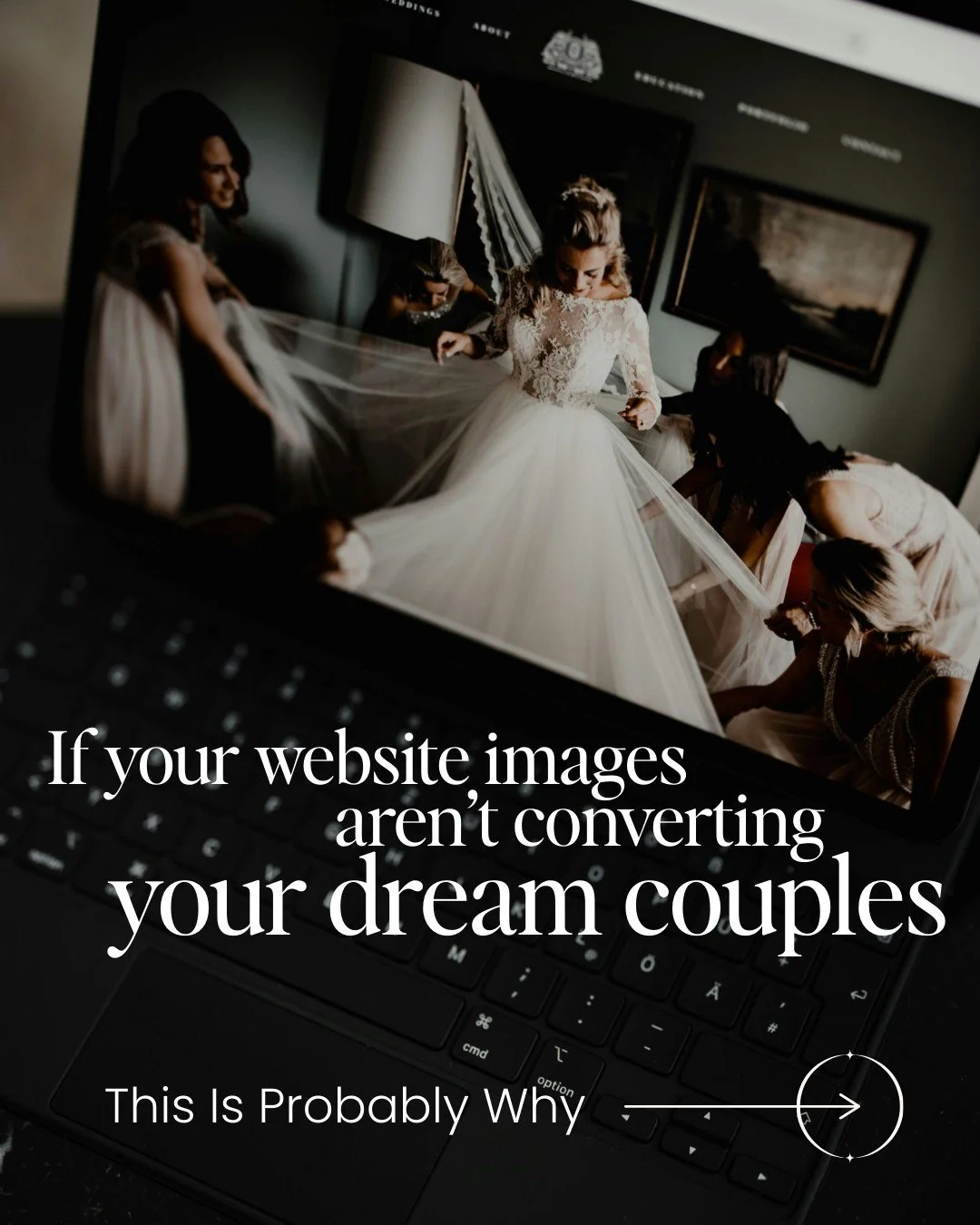 Your website photos might be sabotaging you 🫢 

Don't get me wrong - I'm sure they're gorgeous. 
But they could be hitting the wrong emotional cues. 

Before anyone reads a single word of your copy, their brain is scanning for signals: 

💎 Is this 