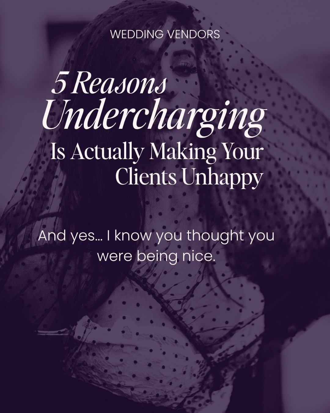 I know why you&rsquo;re undercharging...

It&rsquo;s not because you don&rsquo;t value your work. 
It&rsquo;s because you want your clients to feel good 💖

You want them to say yes easily. 
You want them to feel like they&rsquo;re getting a great de