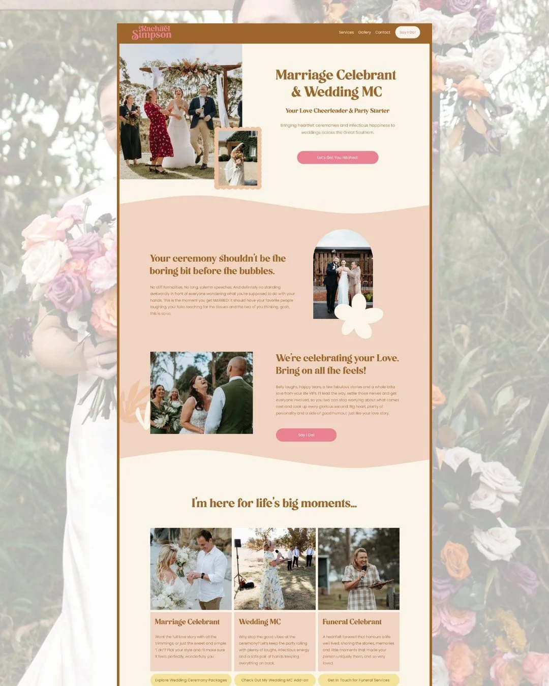 Well, this one was FUN 💕✨

Rachael Simpson&rsquo;s brand new website is officially live! 🍾🥂🎉🪩

Rach came to me with a fabulous personality, years of experience as a celebrant and MC, incredible client reviews and a very clear idea of how she wan