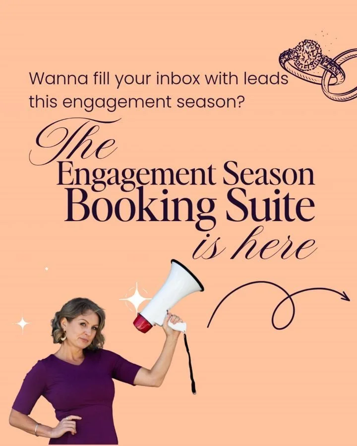 Want to make 2027 your best year for bookings yet? ⬇️ 

The Engagement Season Booking Suite is officially OPEN! 🔥💍 

This is for wedding business owners who want more dream couples finding them, falling in love with what they do, and showing up in 
