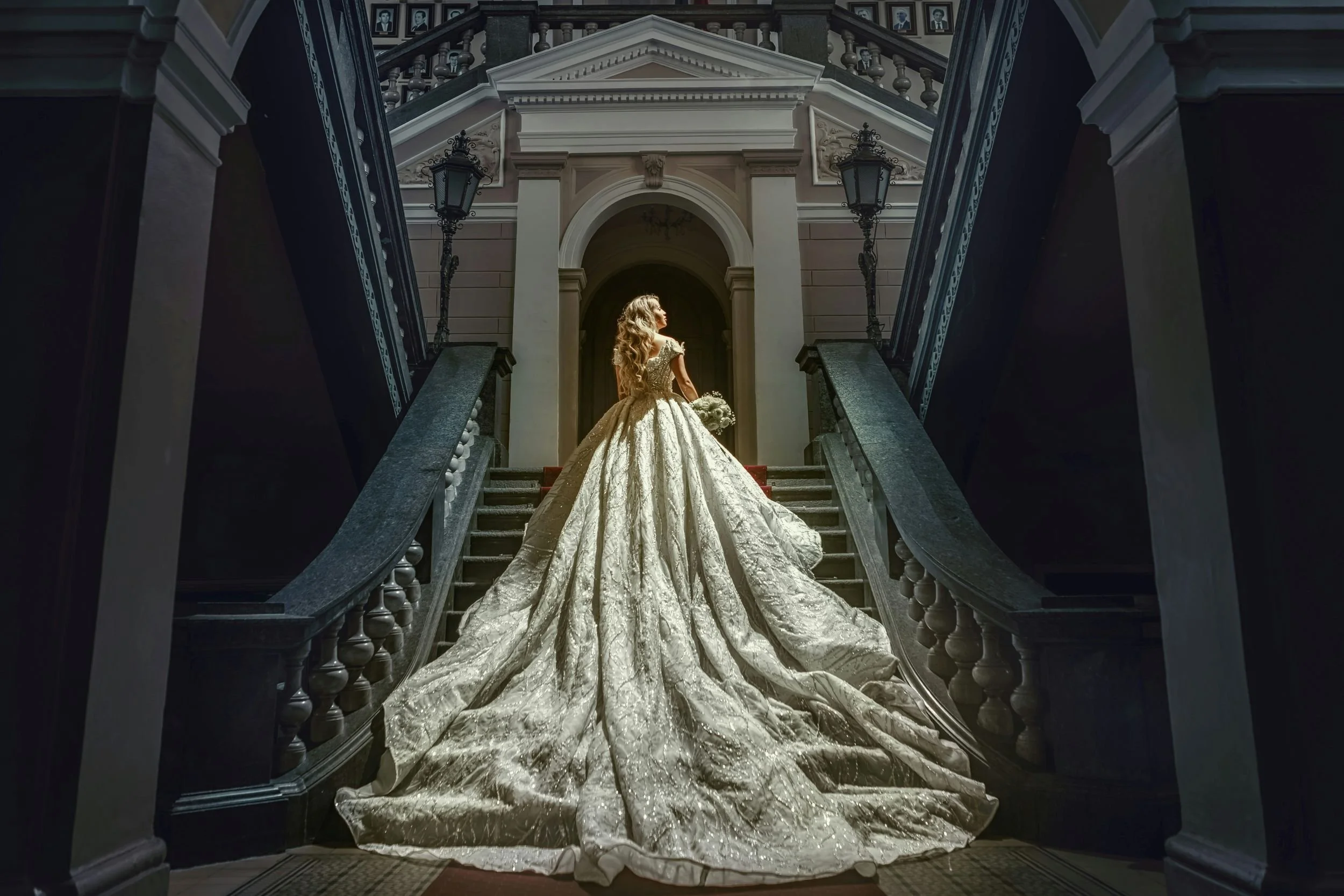 A bride at a luxury wedding