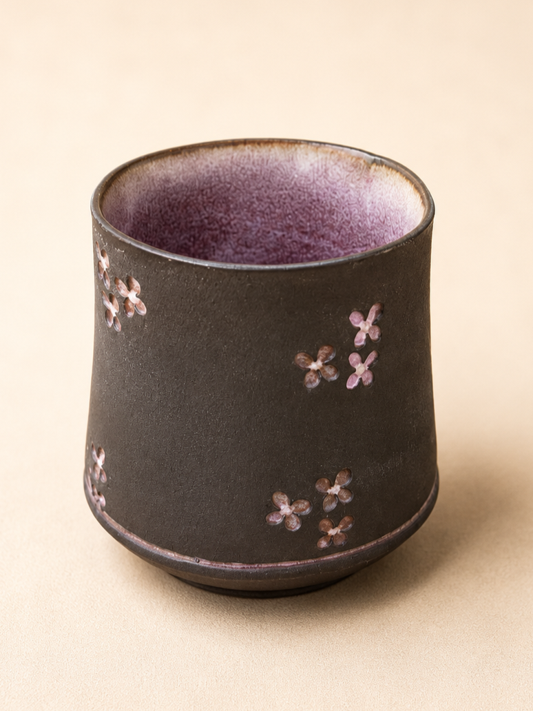 Cup - Purple flower cup