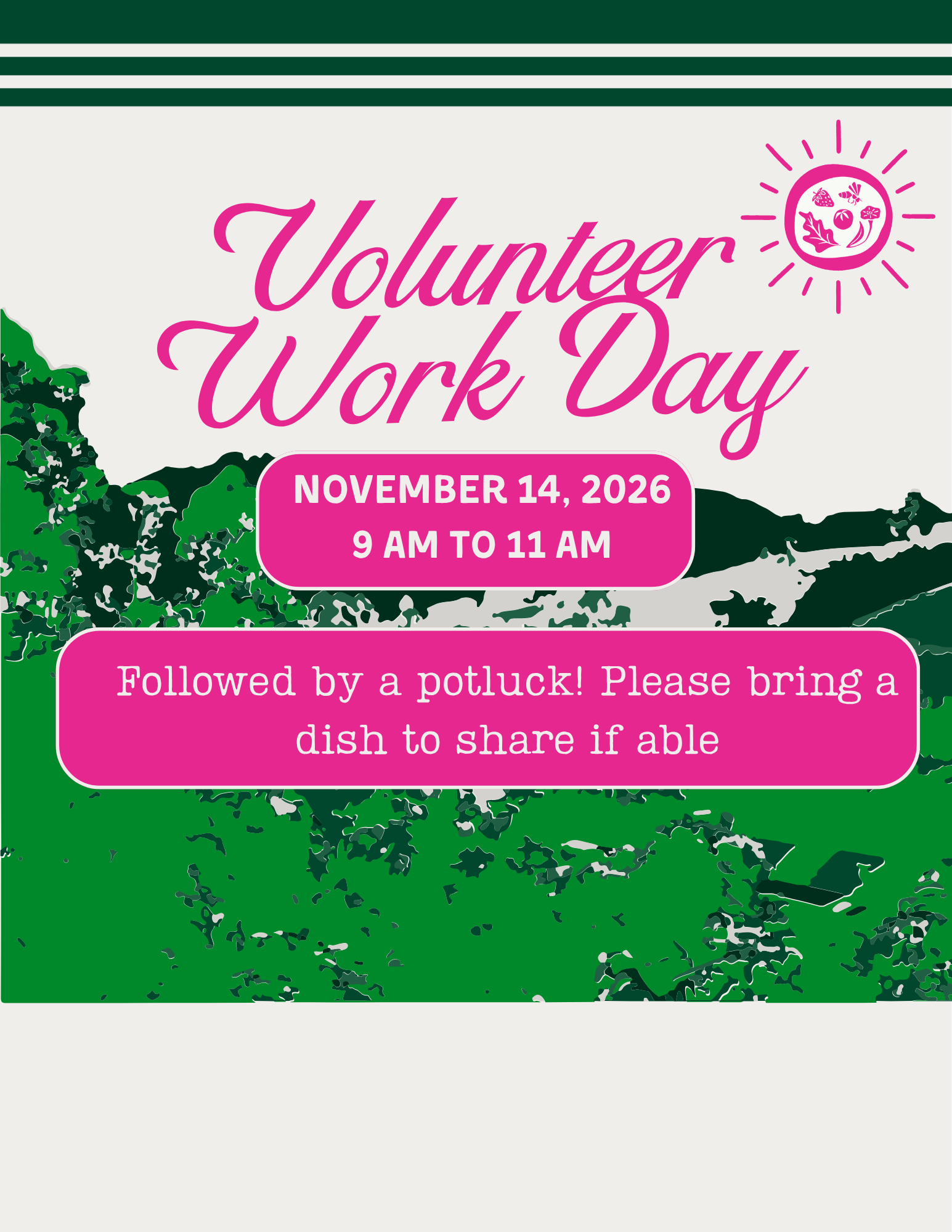 Volunteer Work Day + Potluck