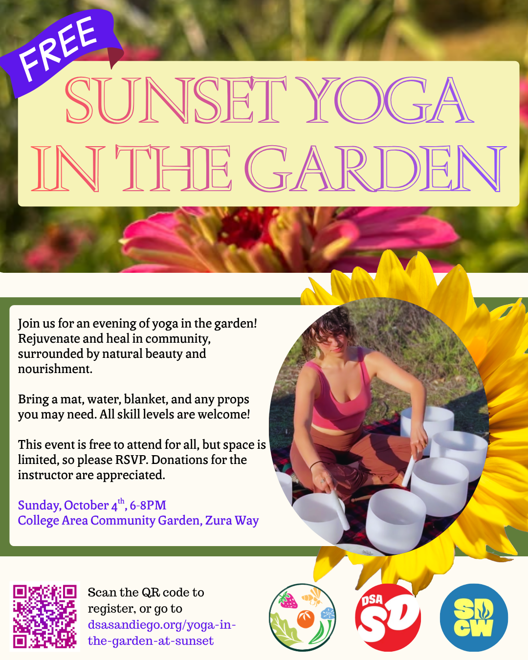 Sunset Yoga in the Garden