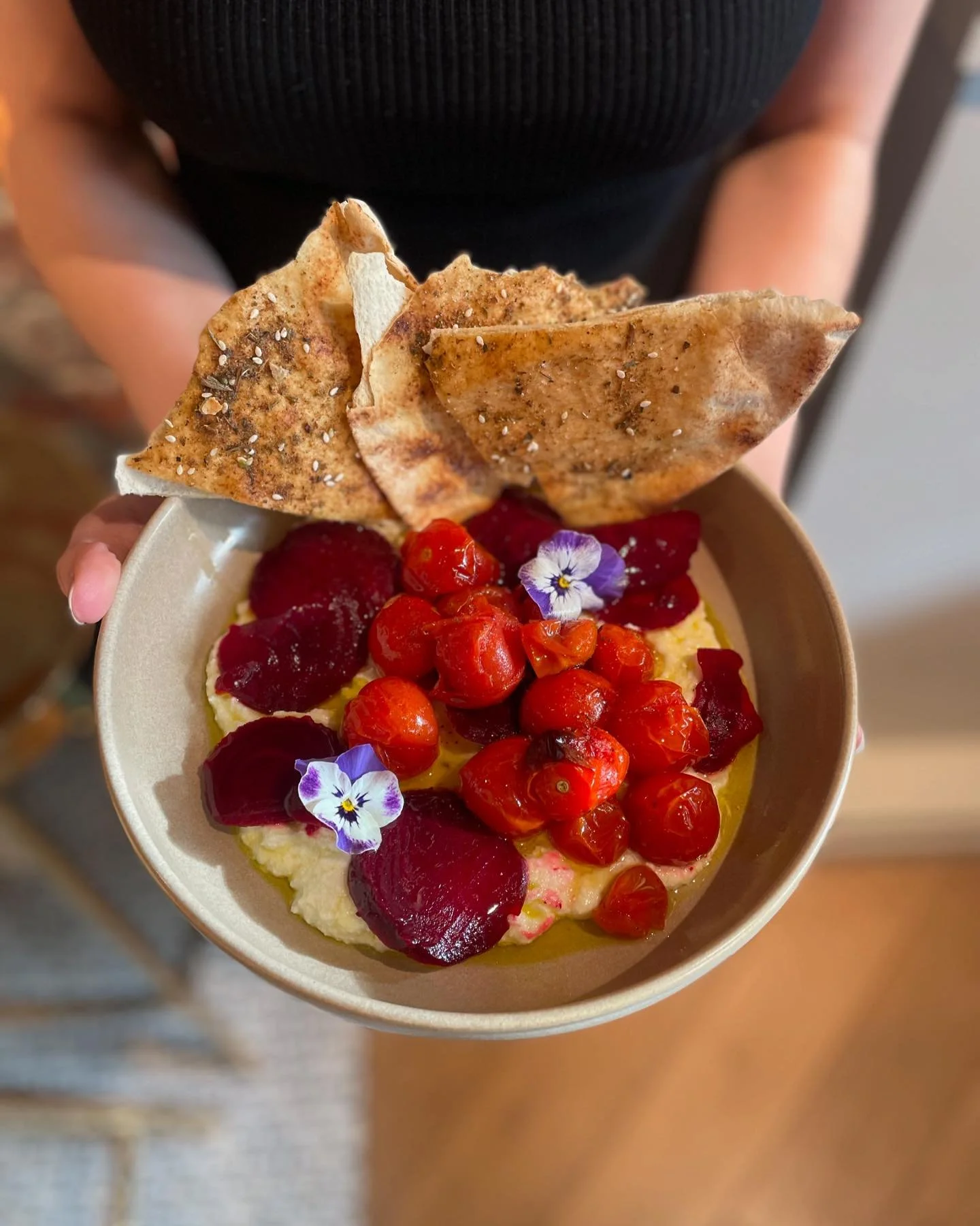 New additions to our Spring menu. Classic Steak Tartare and a Meredith Goats Cheese dip with beetroot, roasted toms &amp; citrus oil.  Open today for the public holiday from 1pm to late.