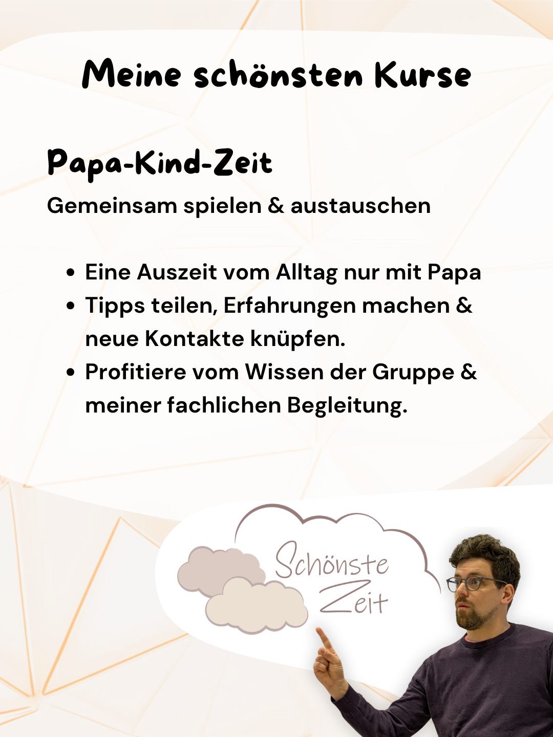 @schoenste_zeit ist nicht nur ein Name, sondern auch Programm

🌲 Sch&ouml;nste Waldzeit: Raus in die Natur! Wir nehmen uns Zeit f&uuml;r die kleinen Entdeckungen, w&auml;hrend ihr gemeinsam als Team auftankt. (F&uuml;r Entdecker 2&ndash;4 Jahre)

👨