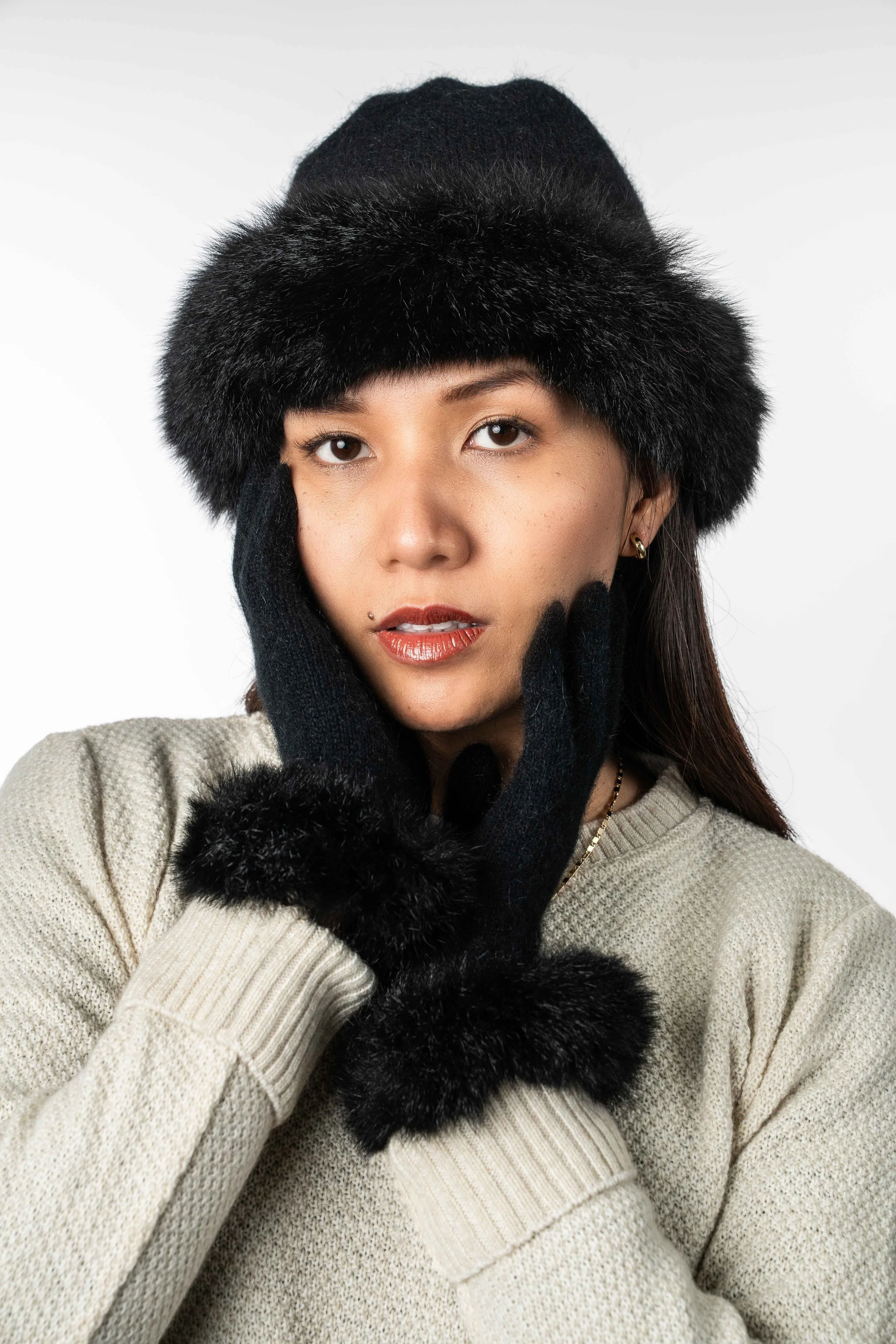Fur Trim Gloves