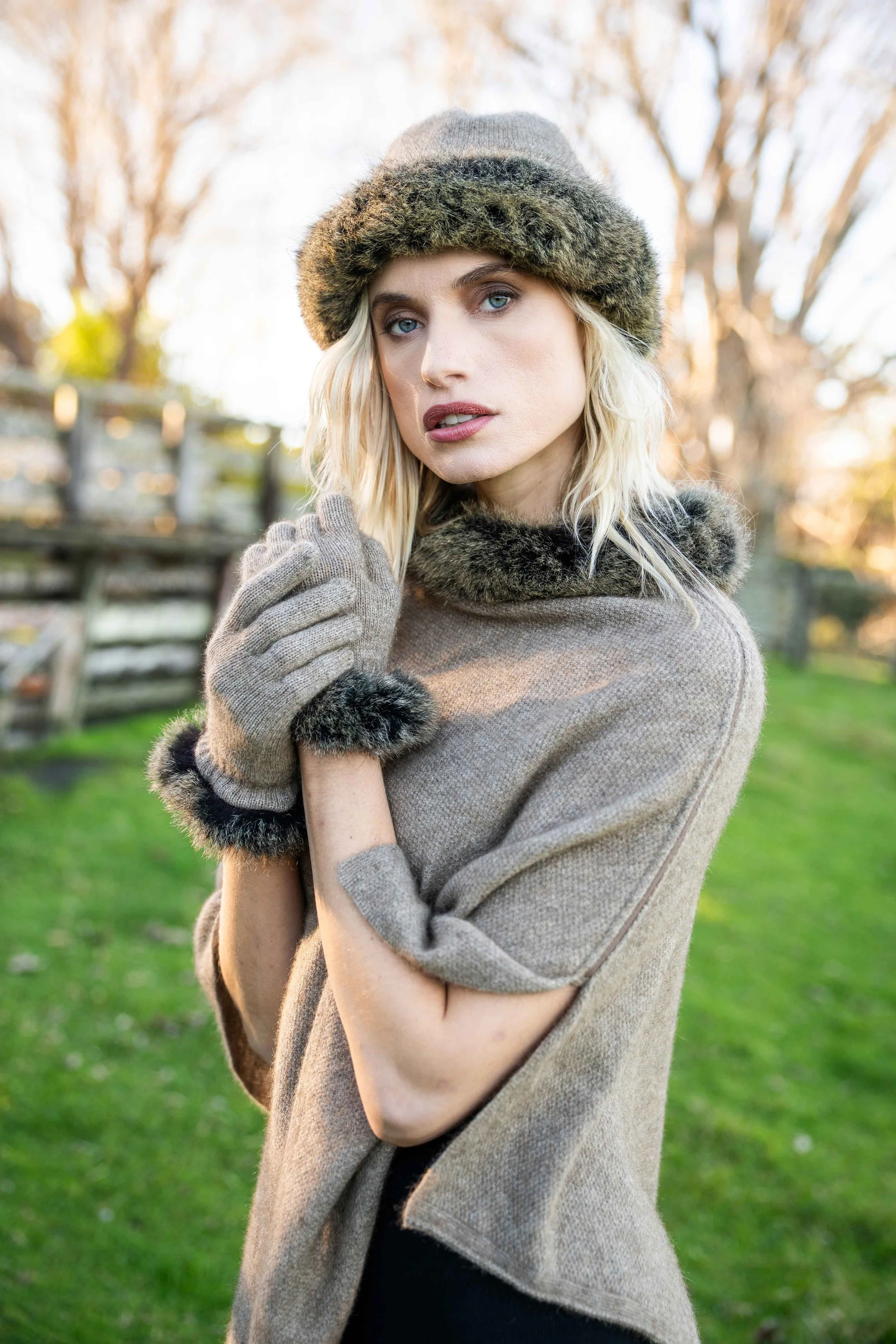 Fur Trim Gloves