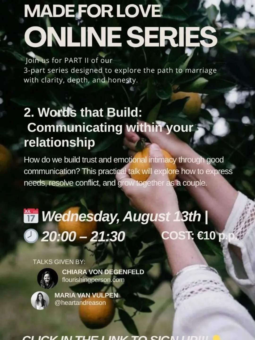 Will you join us tomorrow? On communication in relationshipshios, where we share all the wisdom of all those who have gone before us on this path, of psychologists, couples...