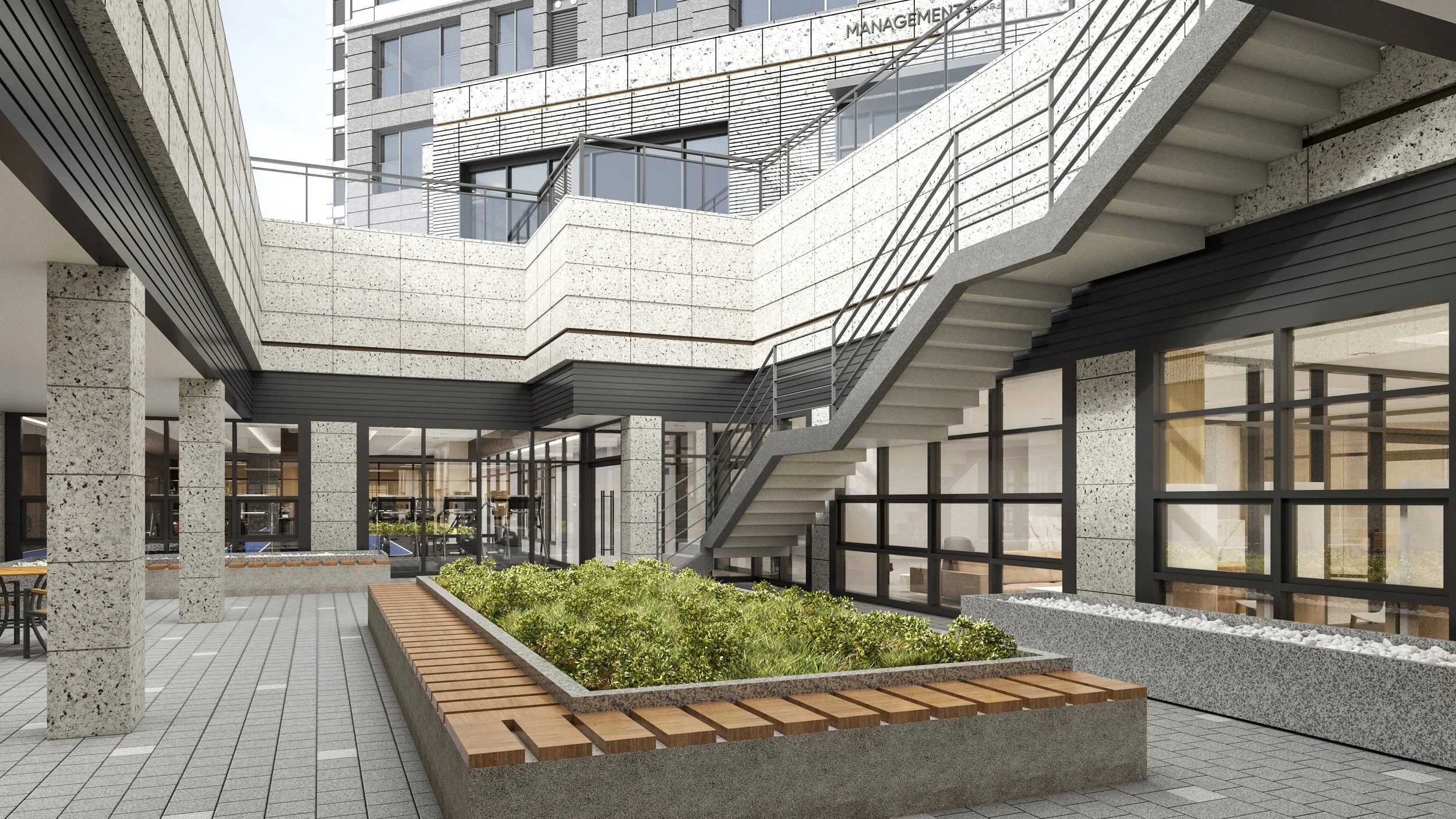 주민공동시설 선큰