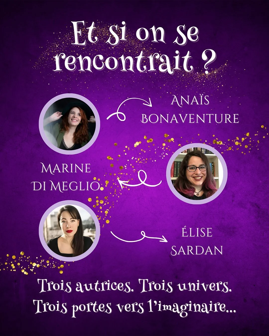 Rendez-vous les 6 et 7 d&eacute;cembre au Salon du Livre de l&rsquo;Imaginaire &agrave; @villederoissyenbrie77 !
L&rsquo;&eacute;v&eacute;nement promet d&rsquo;&ecirc;tre merveilleux, et je serai entour&eacute;e de mes formidables comparses &eacute;c