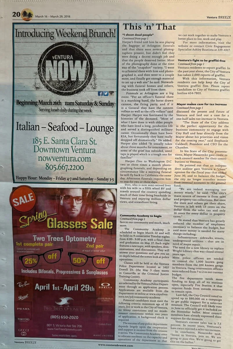 Ventura Breeze and Arlington National Cemetery