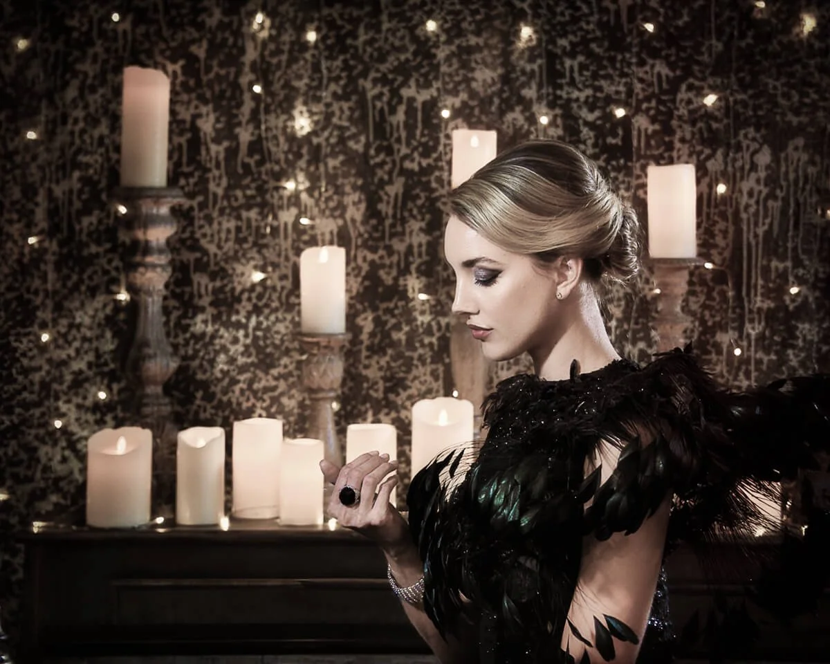 Model by candlelight