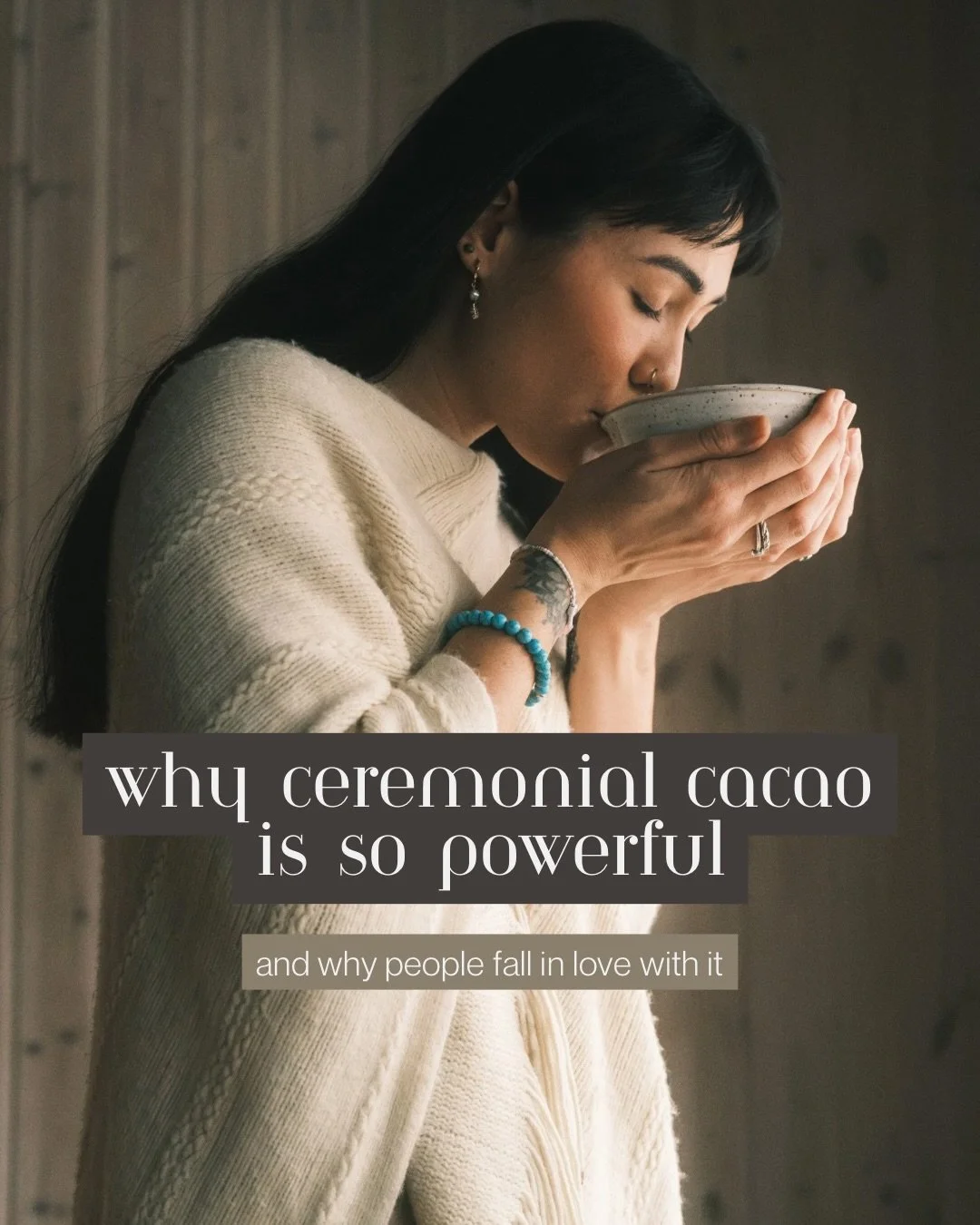 Have you met cacao?🍫

The amazing plant medicine that works on your body, your nervous system and your emotional landscape.

When used with intention, cacao can be a beautiful ally, not just a nice warm drink. It can support presence, grounding, and